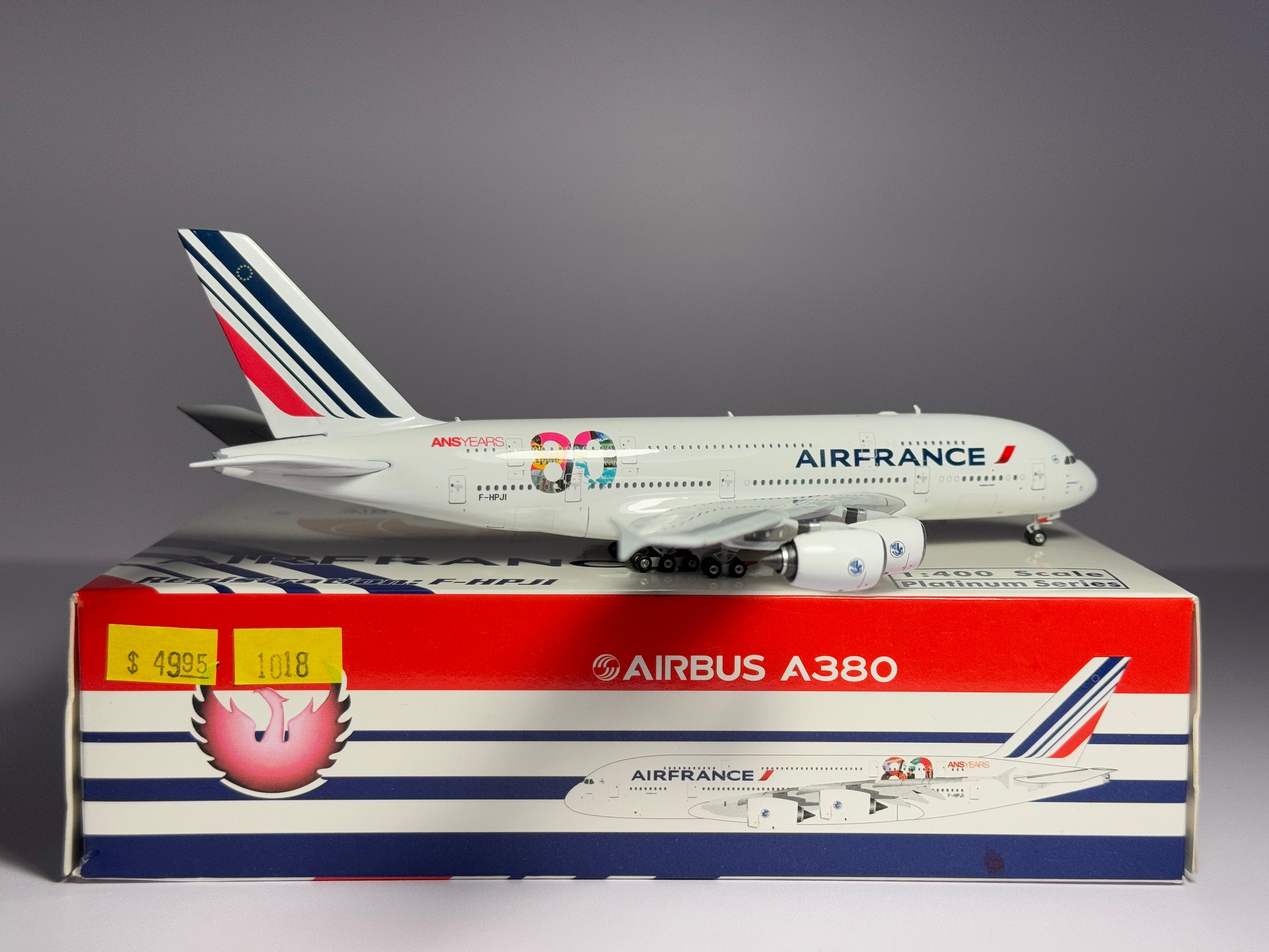 Phoenix Models 1:400 Air France Airbus A380-800 F-HPJI 80 years 100007