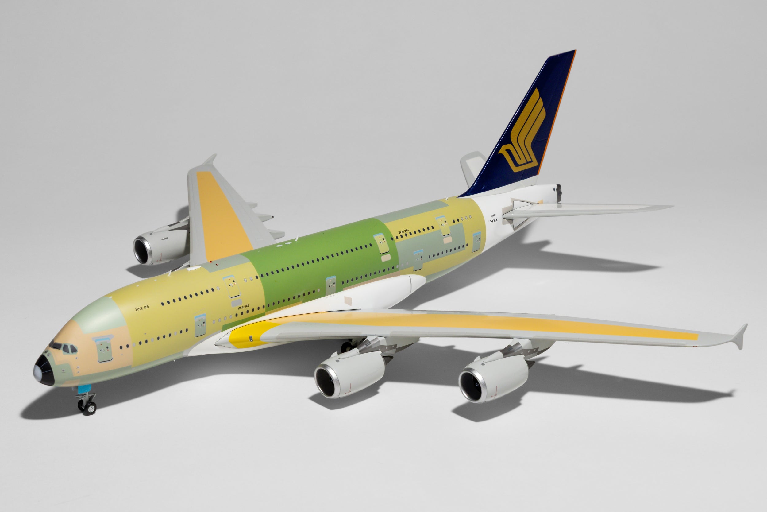 JC Wings 1:200 Singapore Airlines Airbus A380-800 F-WWSM bare metal XX20065