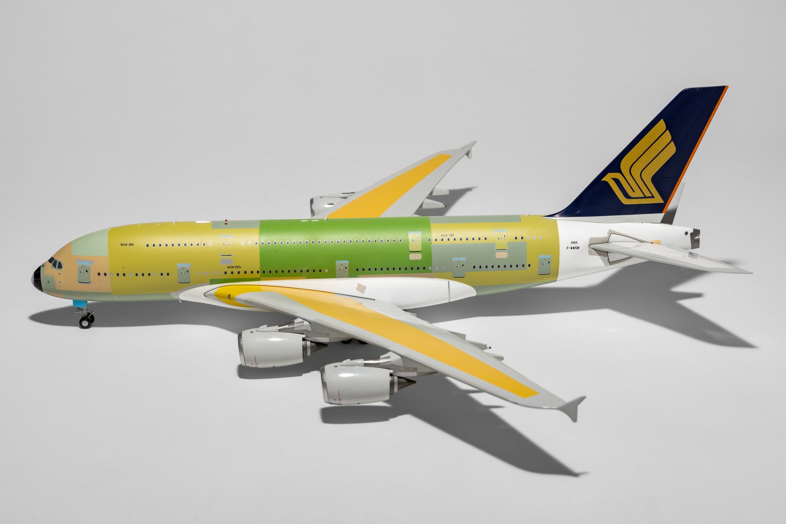 JC Wings 1:200 Singapore Airlines Airbus A380-800 F-WWSM bare metal XX20065