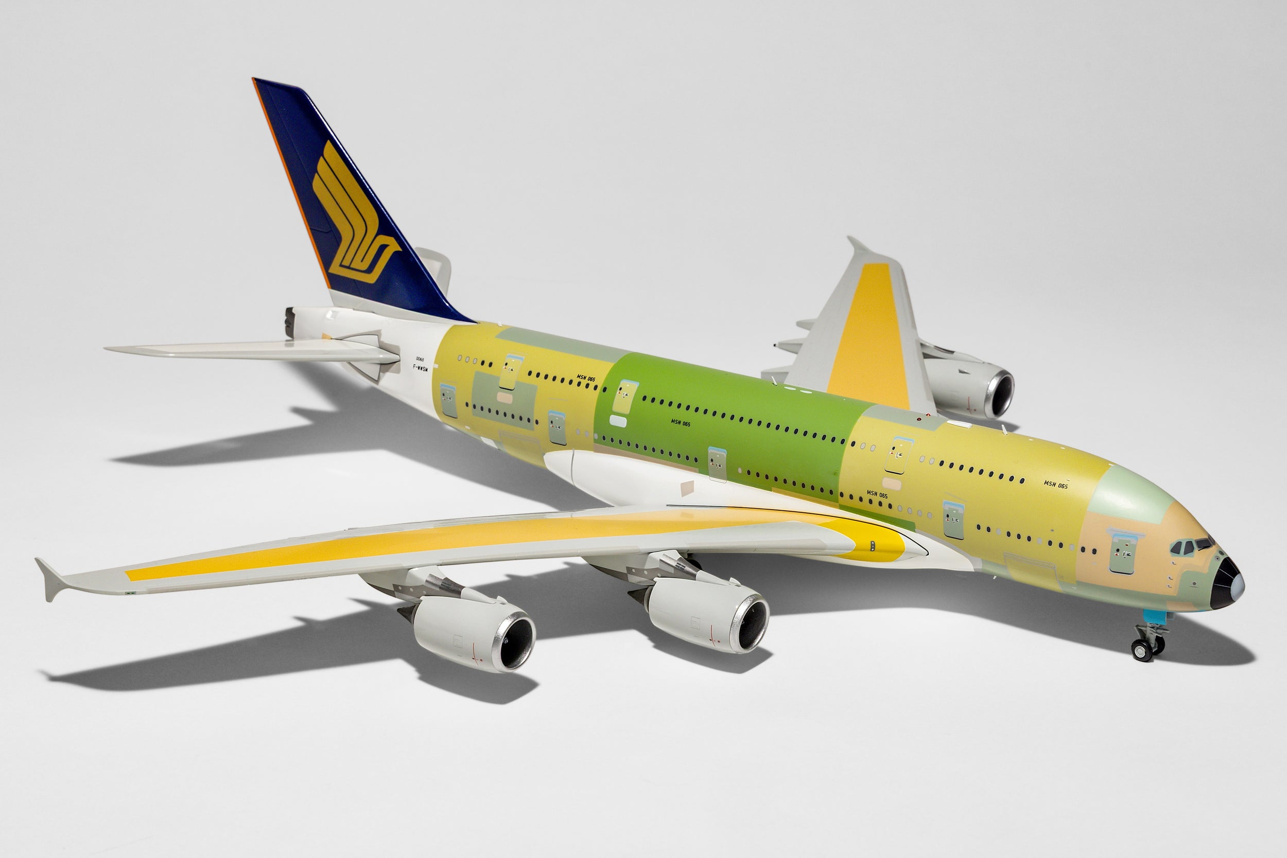 JC Wings 1:200 Singapore Airlines Airbus A380-800 F-WWSM bare metal XX20065