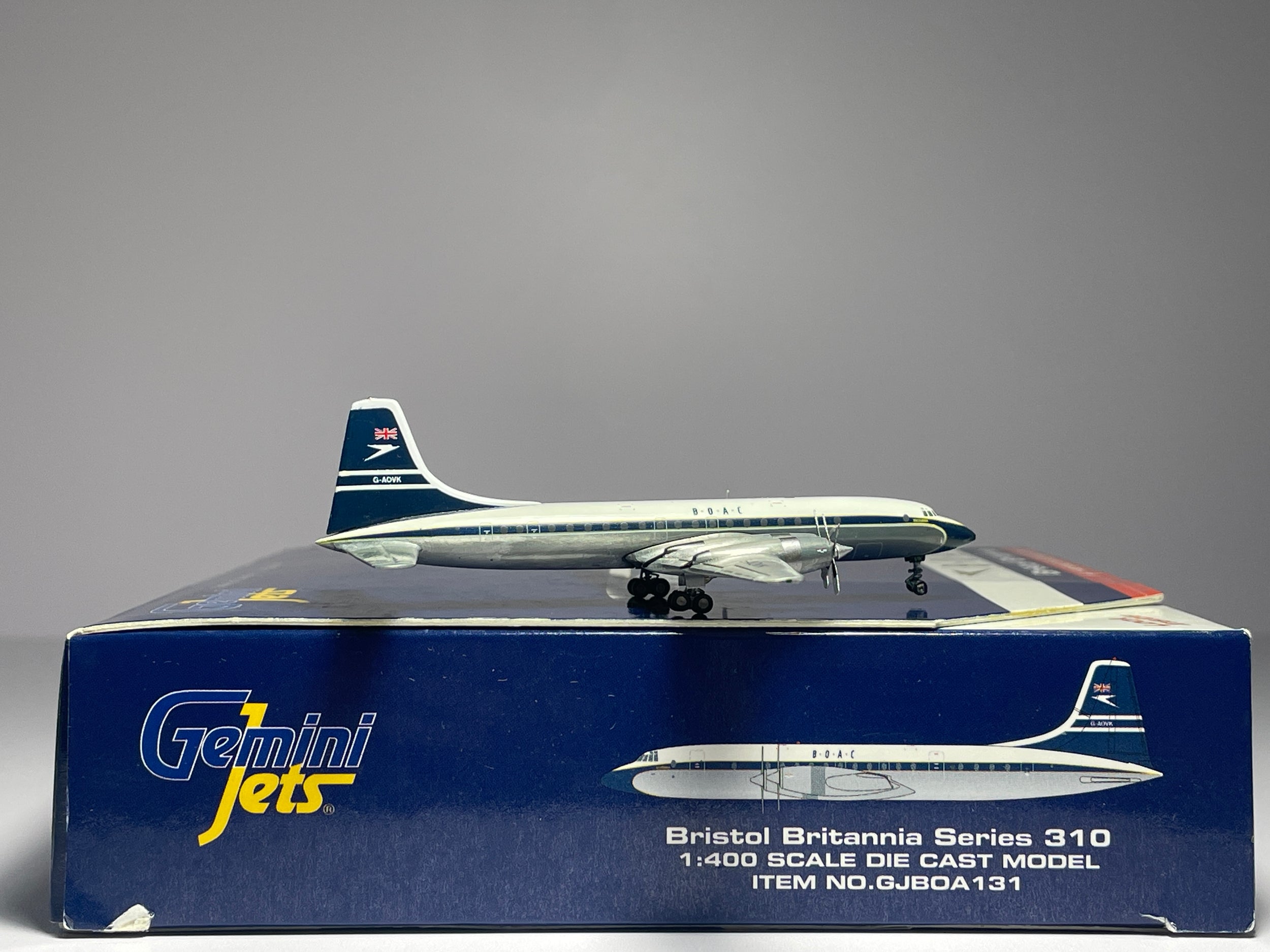 Gemini Jets 1:400 BOAC Bristol Britannia G-AOVK 1950s colors GJBAW131