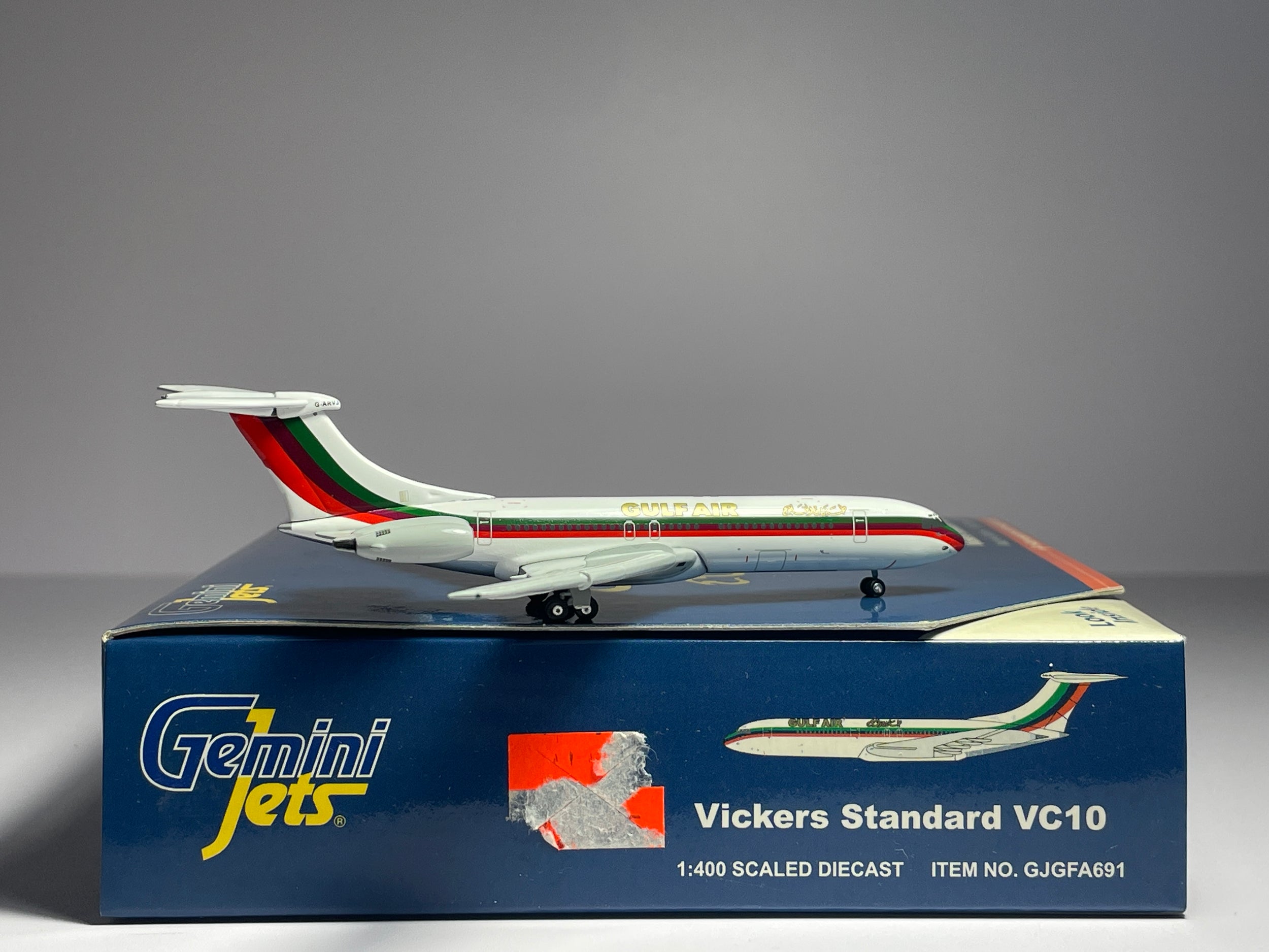 Gemini Jets 1:400 Gulf Air Vickers VC-10 G-ARVJ 1970s colors GJGFA692