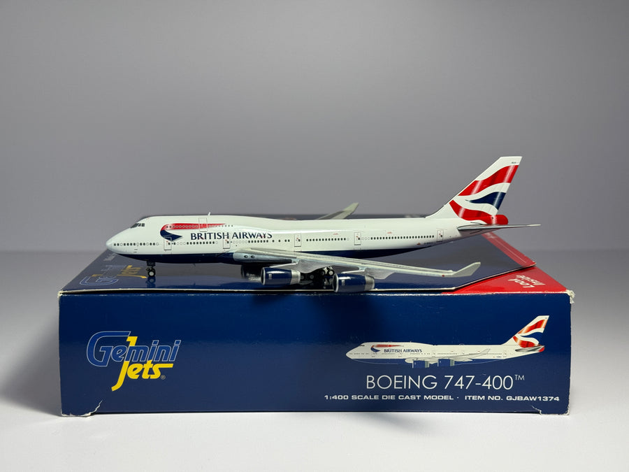 Gemini Jets 1:400 British Airways Boeing 747-400 G-BNLV Union Jack GJBAW1374