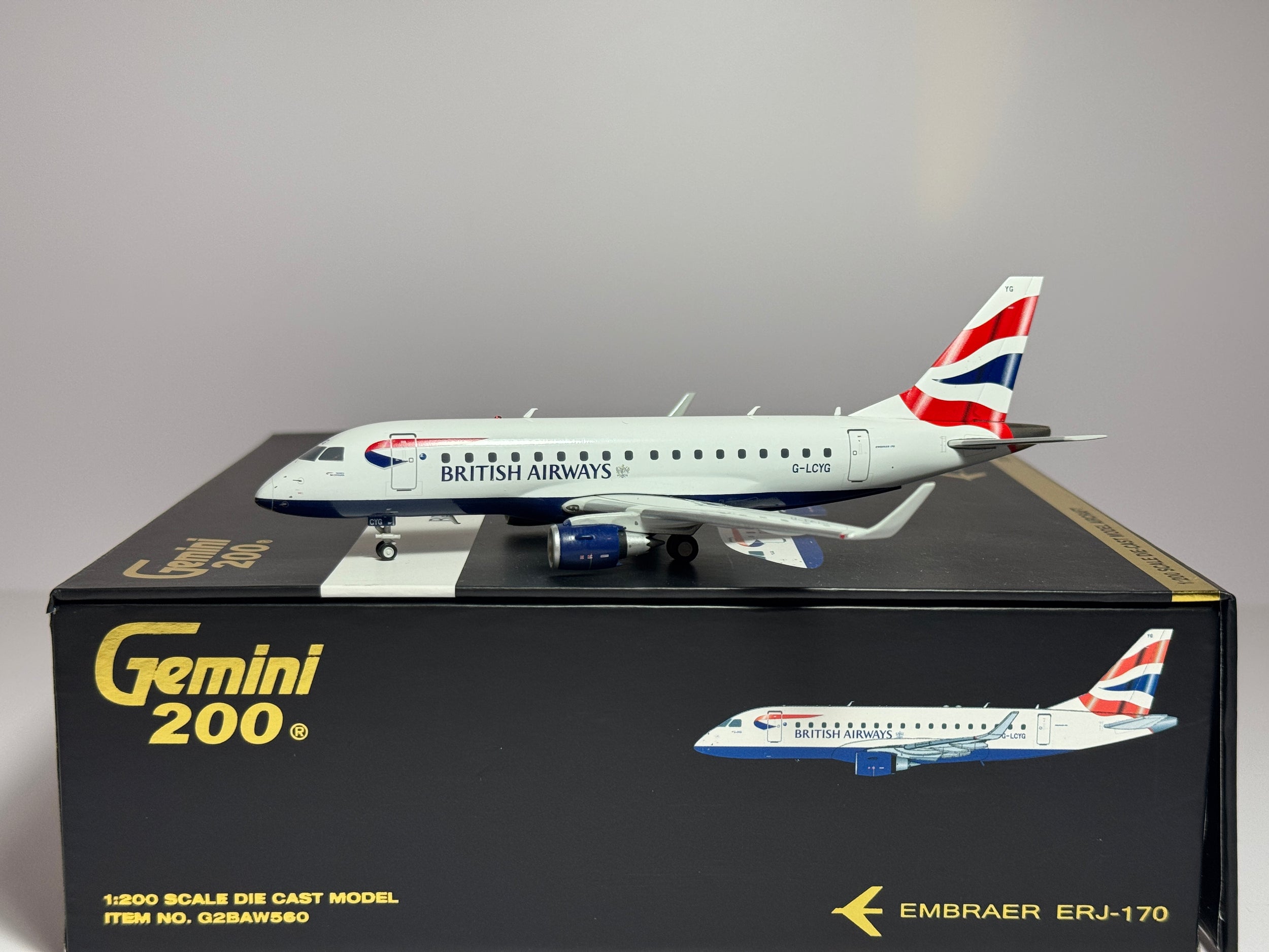 Gemini Jets 1:200 British Airways Embraer E170 G-LCYG Cityflyer G2BAW560