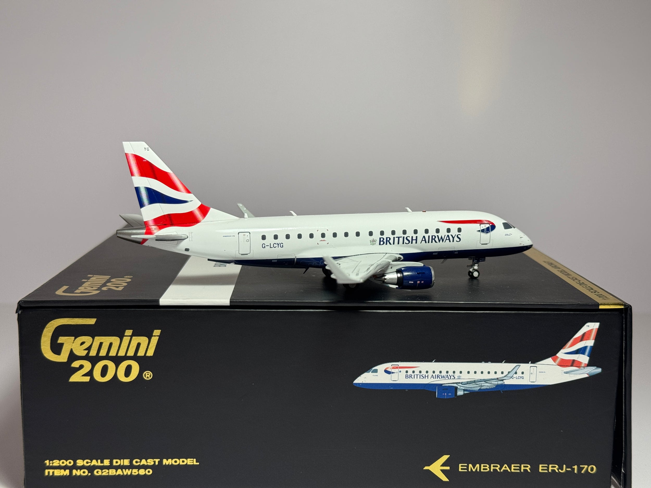 Gemini Jets 1:200 British Airways Embraer E170 G-LCYG Cityflyer G2BAW560