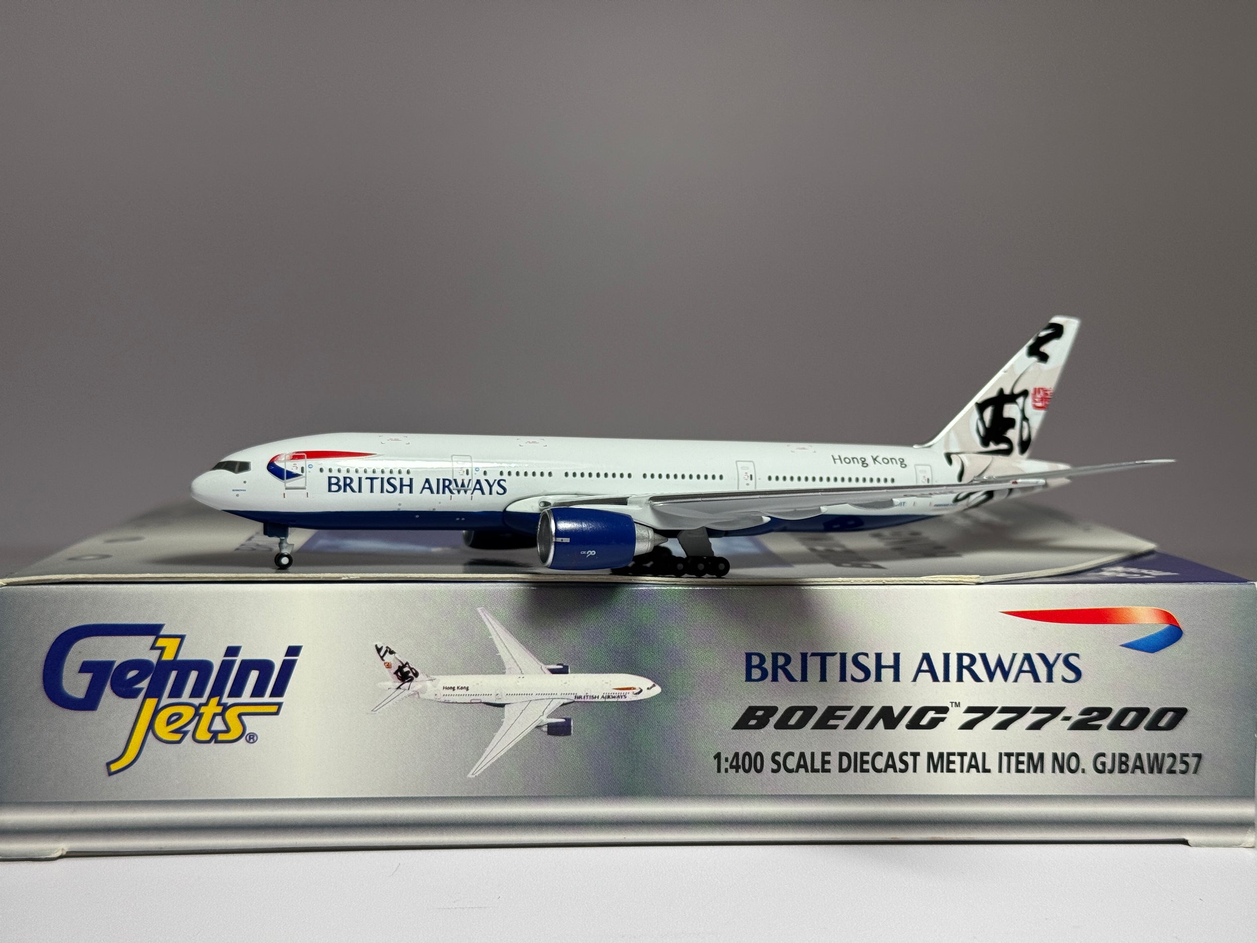 Gemini Jets 1:400 British Airways Boeing 777-200 G-VIIT Hong Kong GJBAW257