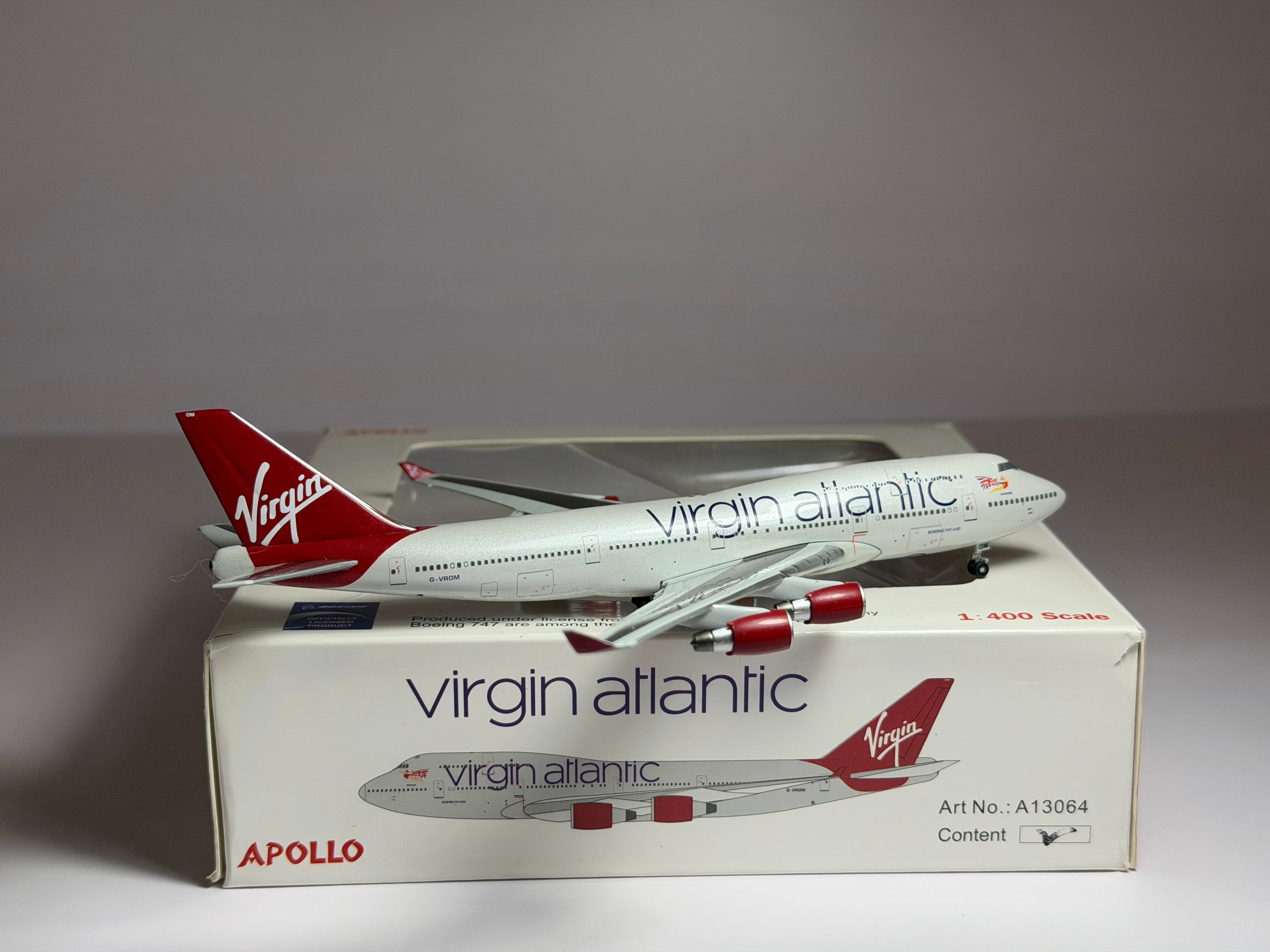 Virgin Atlantic Boeing 747-400 1:400 Apollo G-VROM (A13064)