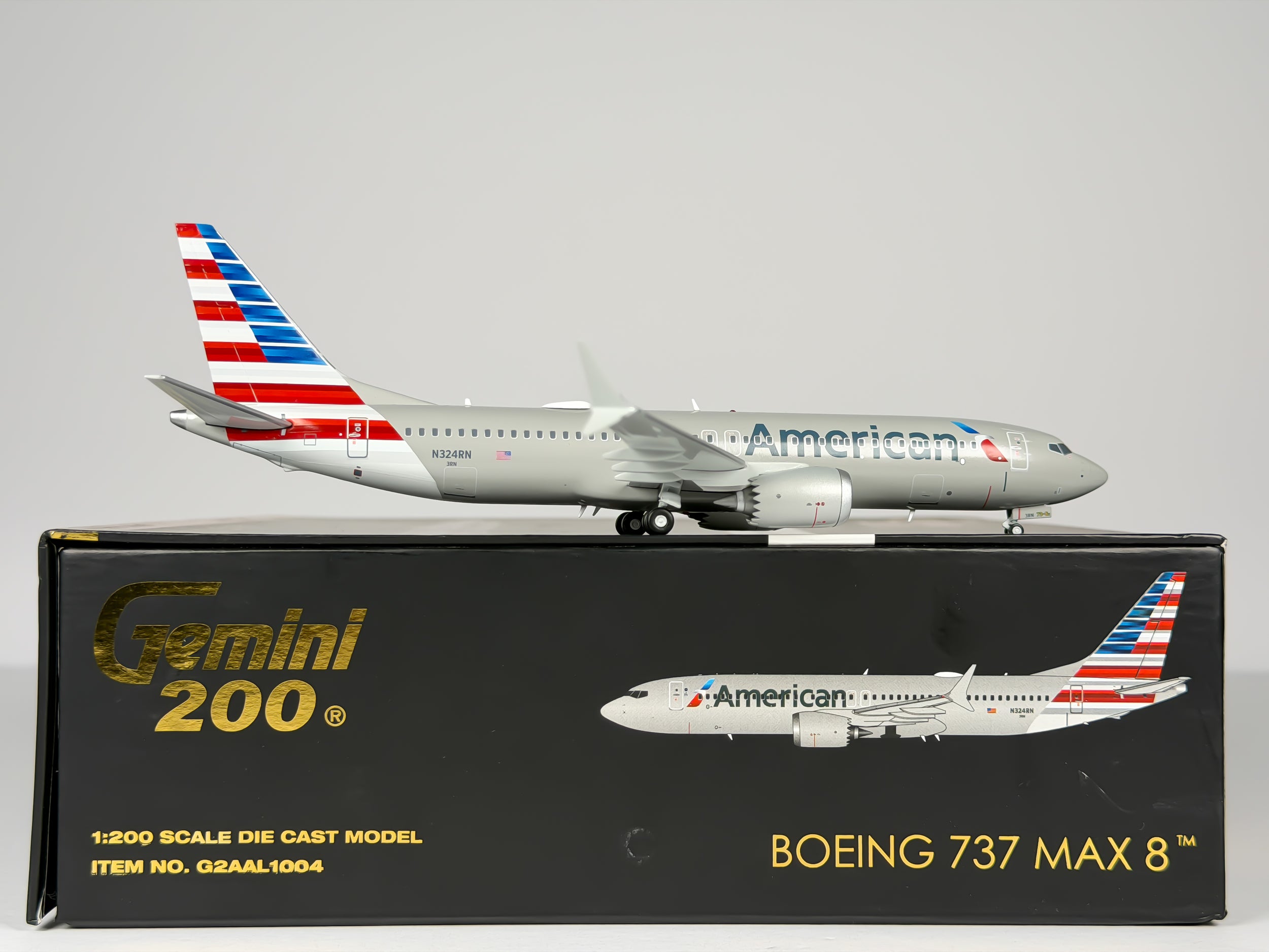 American Airlines Boeing 737 MAX 8 1:200 Gemini Jets N324RN (G2AAL1004)