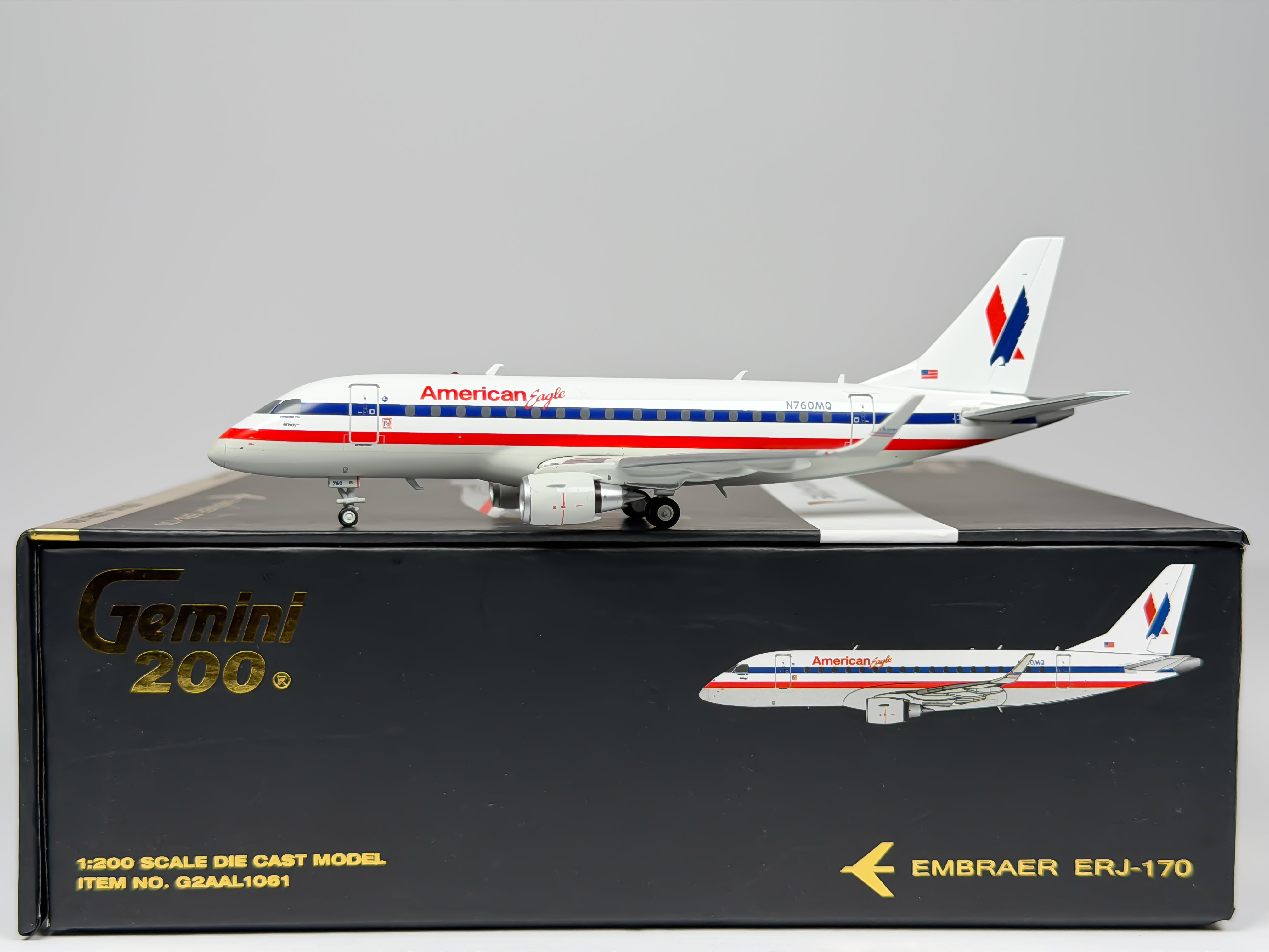 American Eagle Embraer E170 1:200 Gemini Jets N760MQ (G2AAL1061)