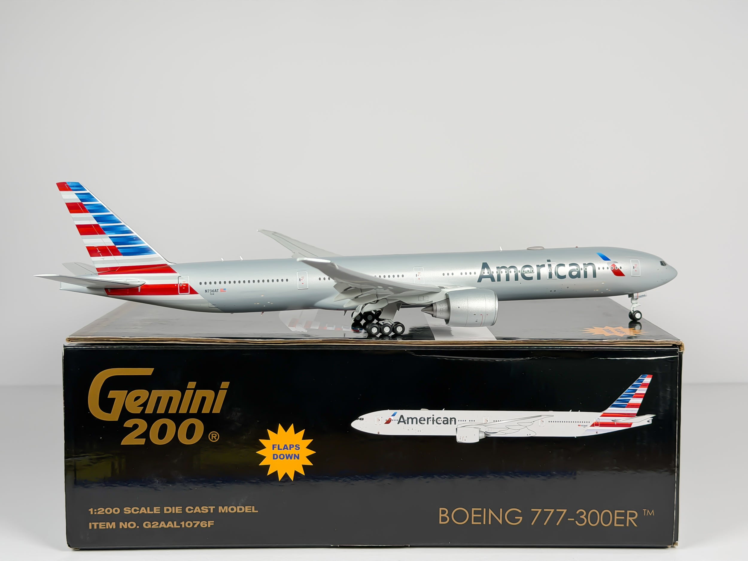 American Airlines Boeing 777-300ER 1:200 Gemini Jets N736AT (G2AAL1076F)