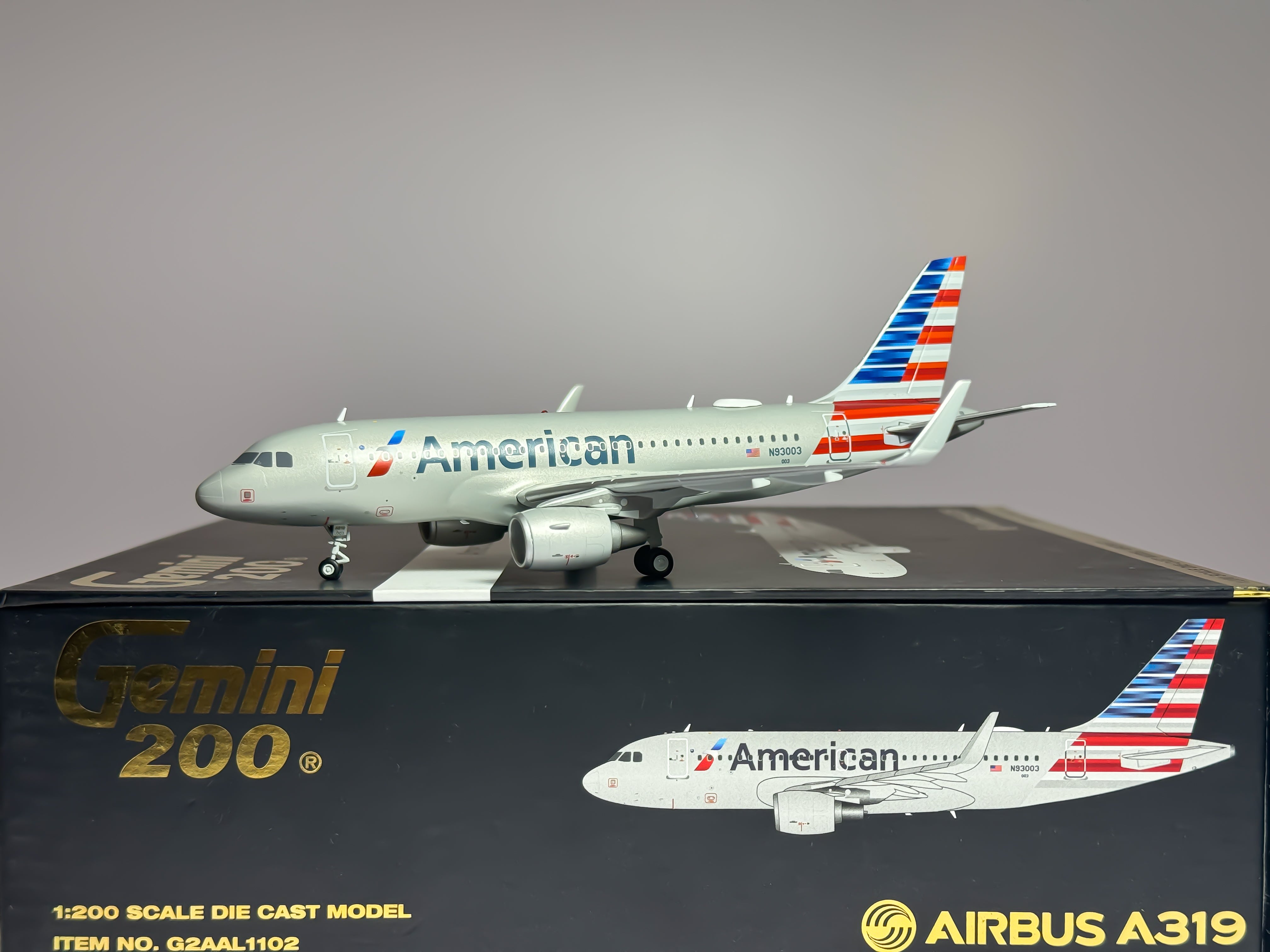 American Airlines Airbus A319 1:200 Gemini Jets N93003 (G2AAL1102)