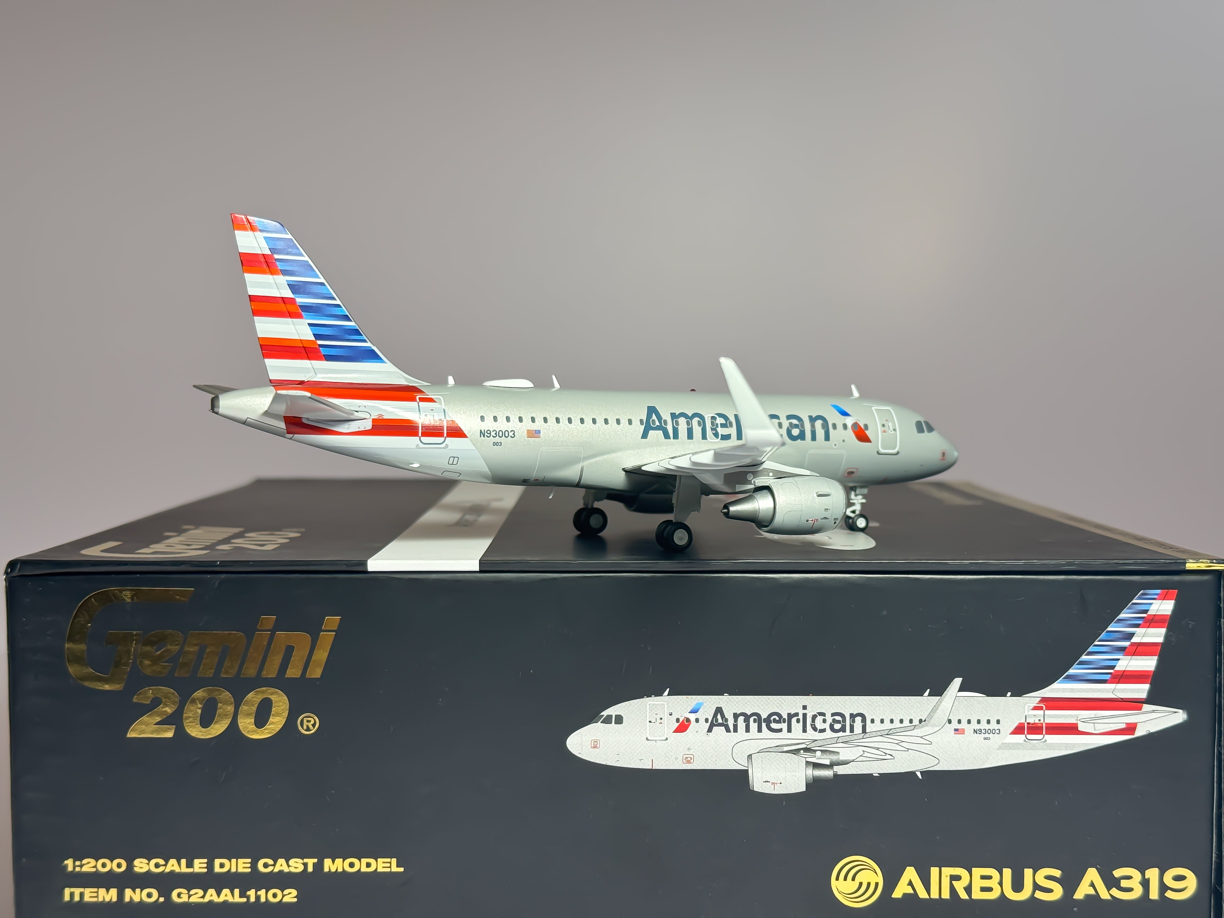 American Airlines Airbus A319 1:200 Gemini Jets N93003 (G2AAL1102)