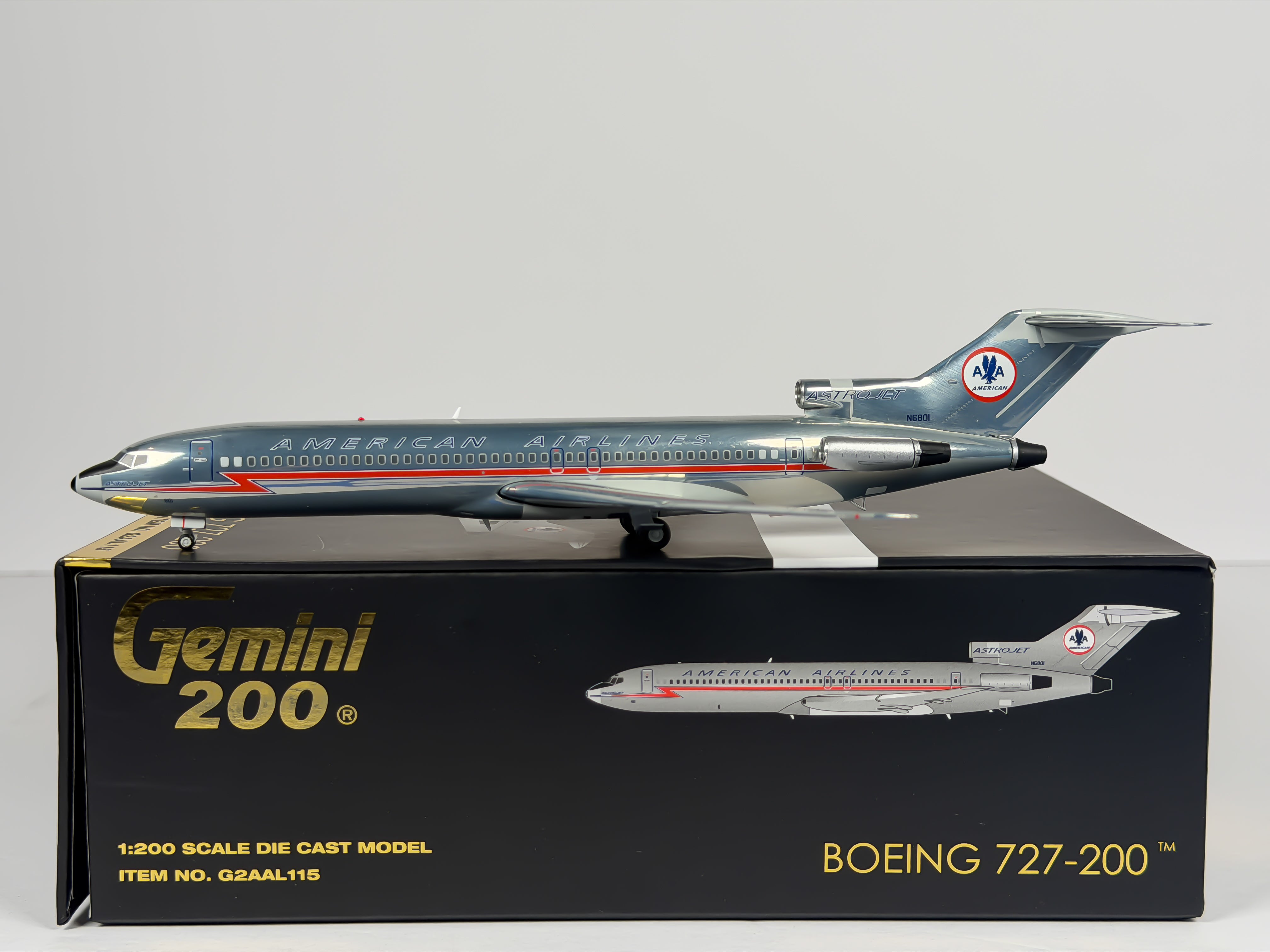 American Airlines Boeing 727-200 1:200 Gemini Jets N6801 (G2AAL115)