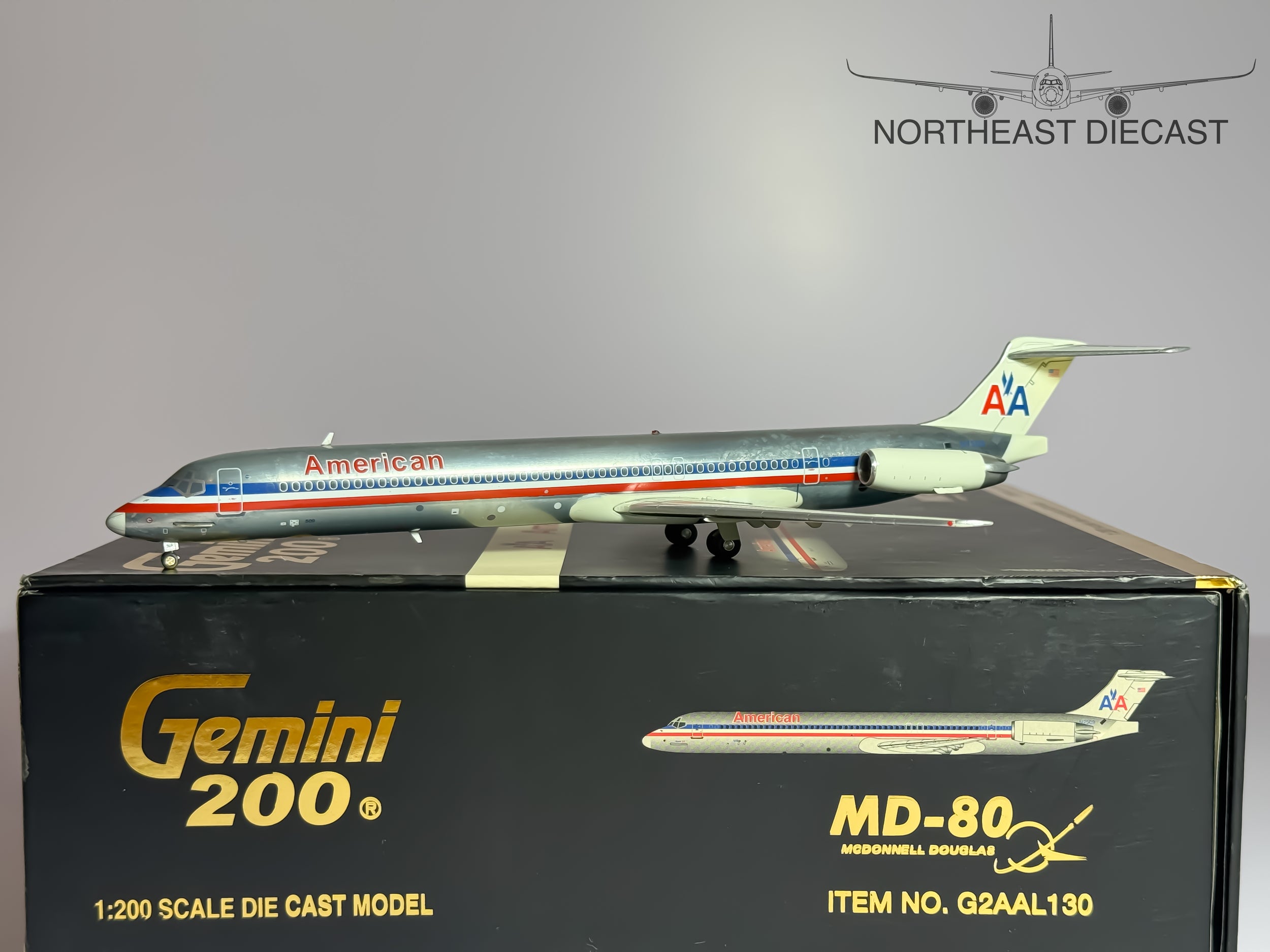 American Airlines McDonnell Douglas MD-80 1:200 Gemini Jets N7509 (G2AAL130)