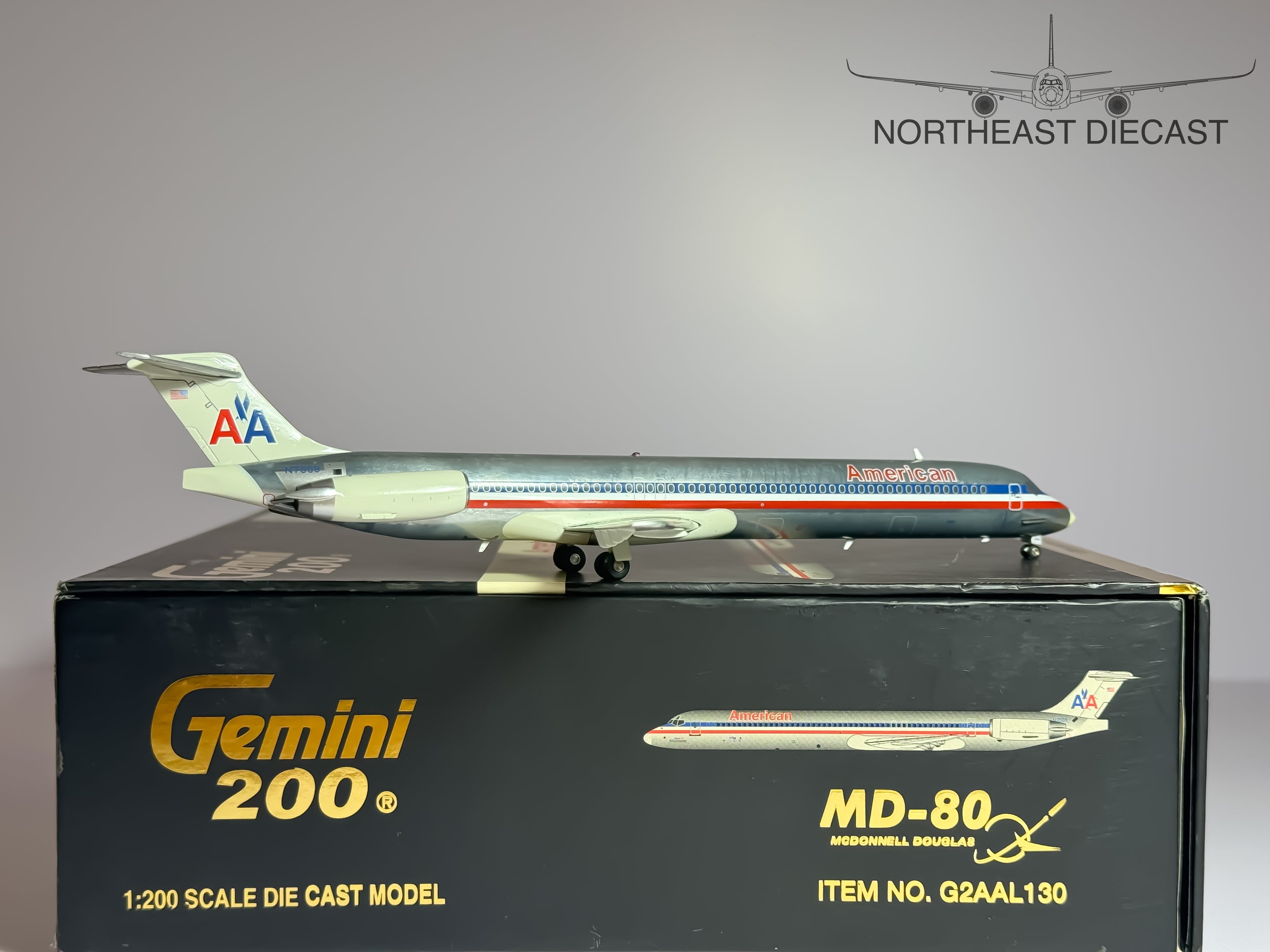 American Airlines McDonnell Douglas MD-80 1:200 Gemini Jets N7509 (G2AAL130)