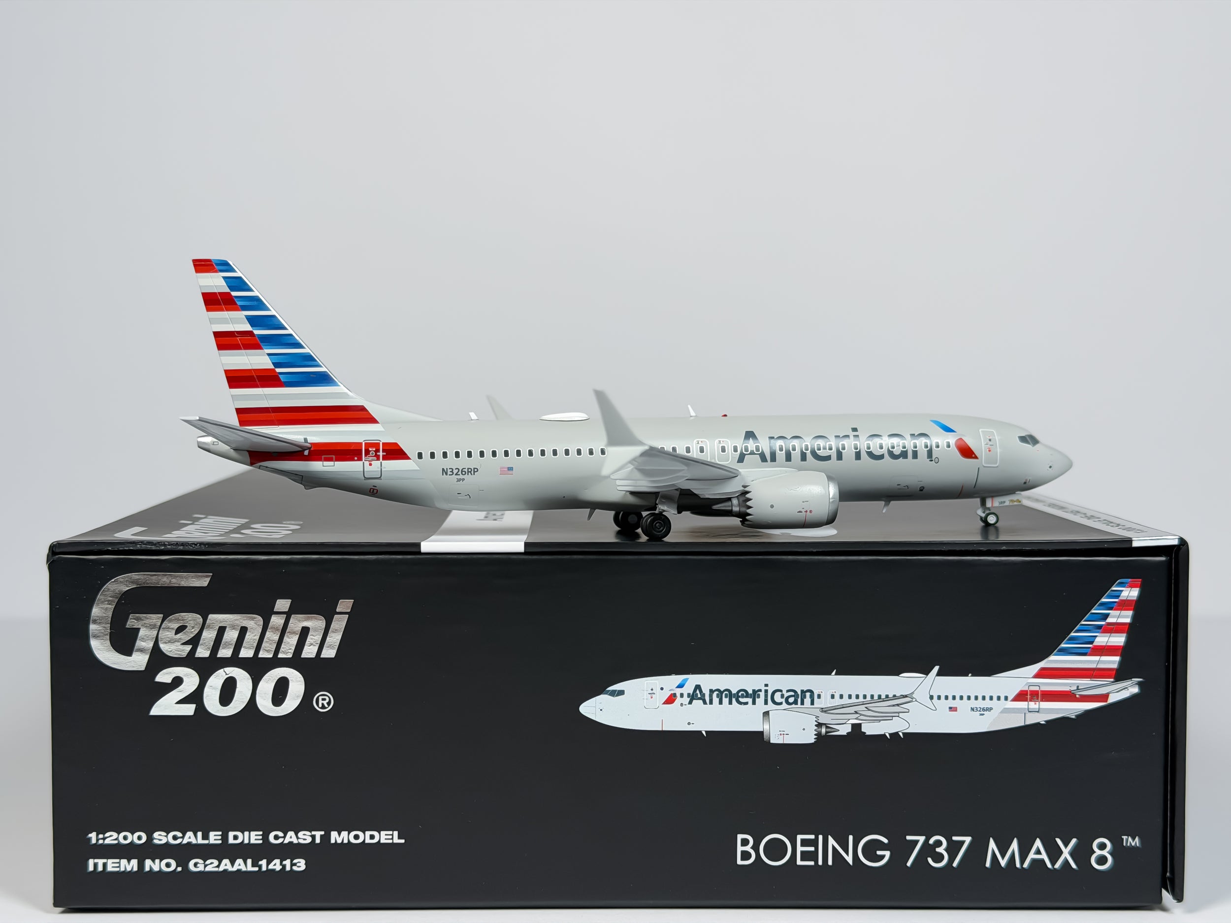 American Airlines Boeing 737 MAX 8 1:200 Gemini Jets N326RP (G2AAL1413)