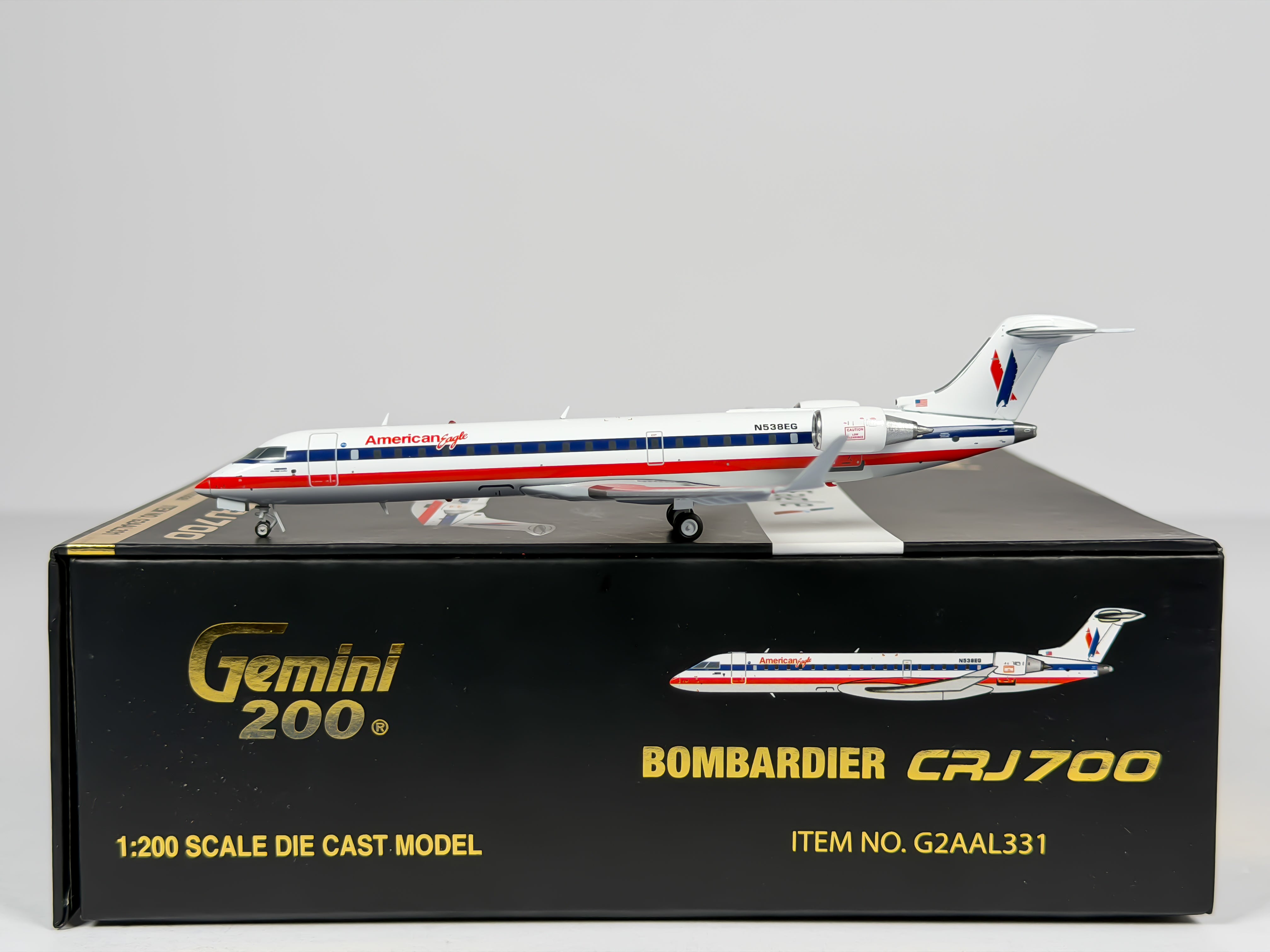 American Eagle Bombardier CRJ700 1:200 Gemini Jets N538EG (G2AAL331)