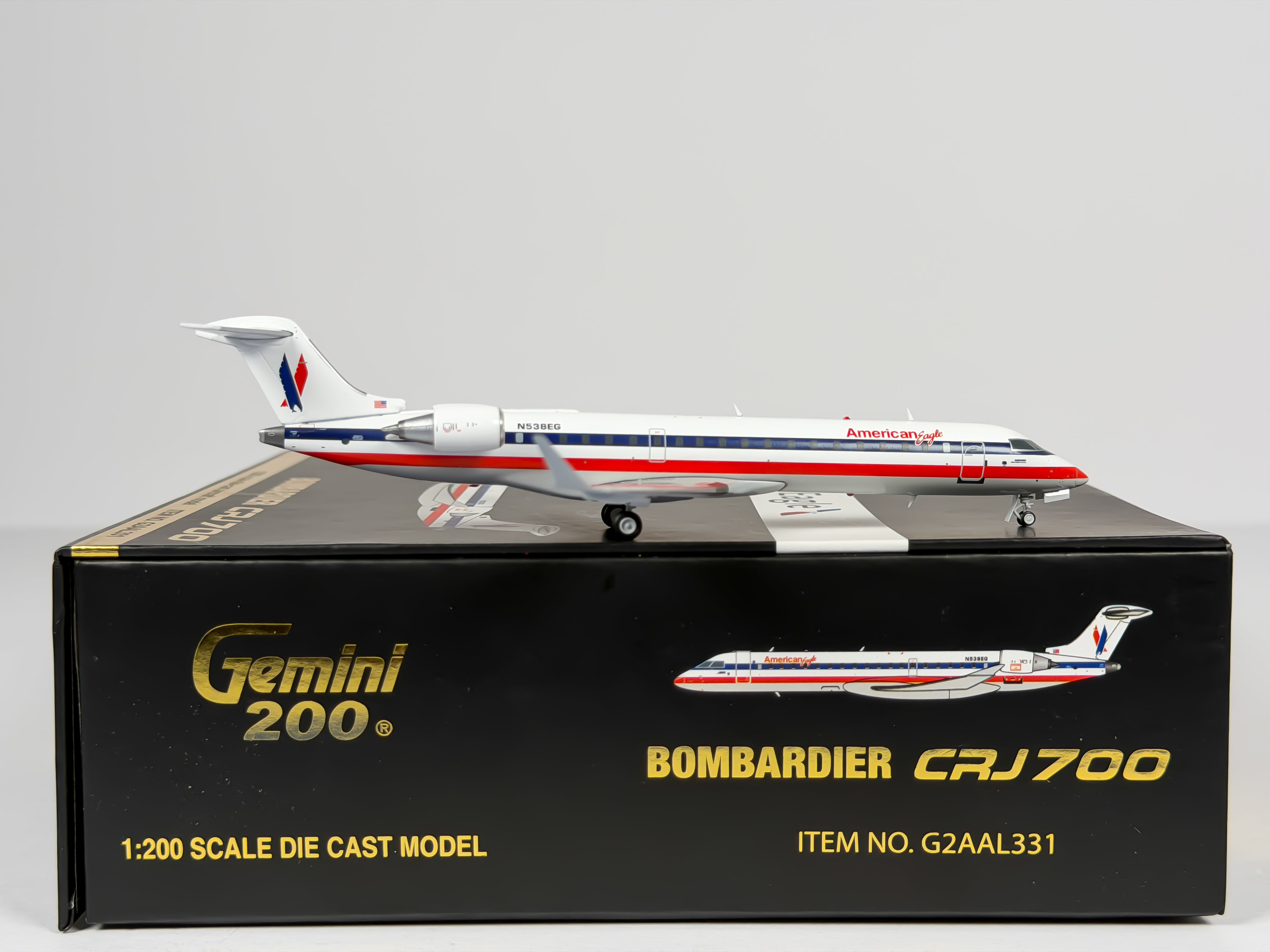 American Eagle Bombardier CRJ700 1:200 Gemini Jets N538EG (G2AAL331)