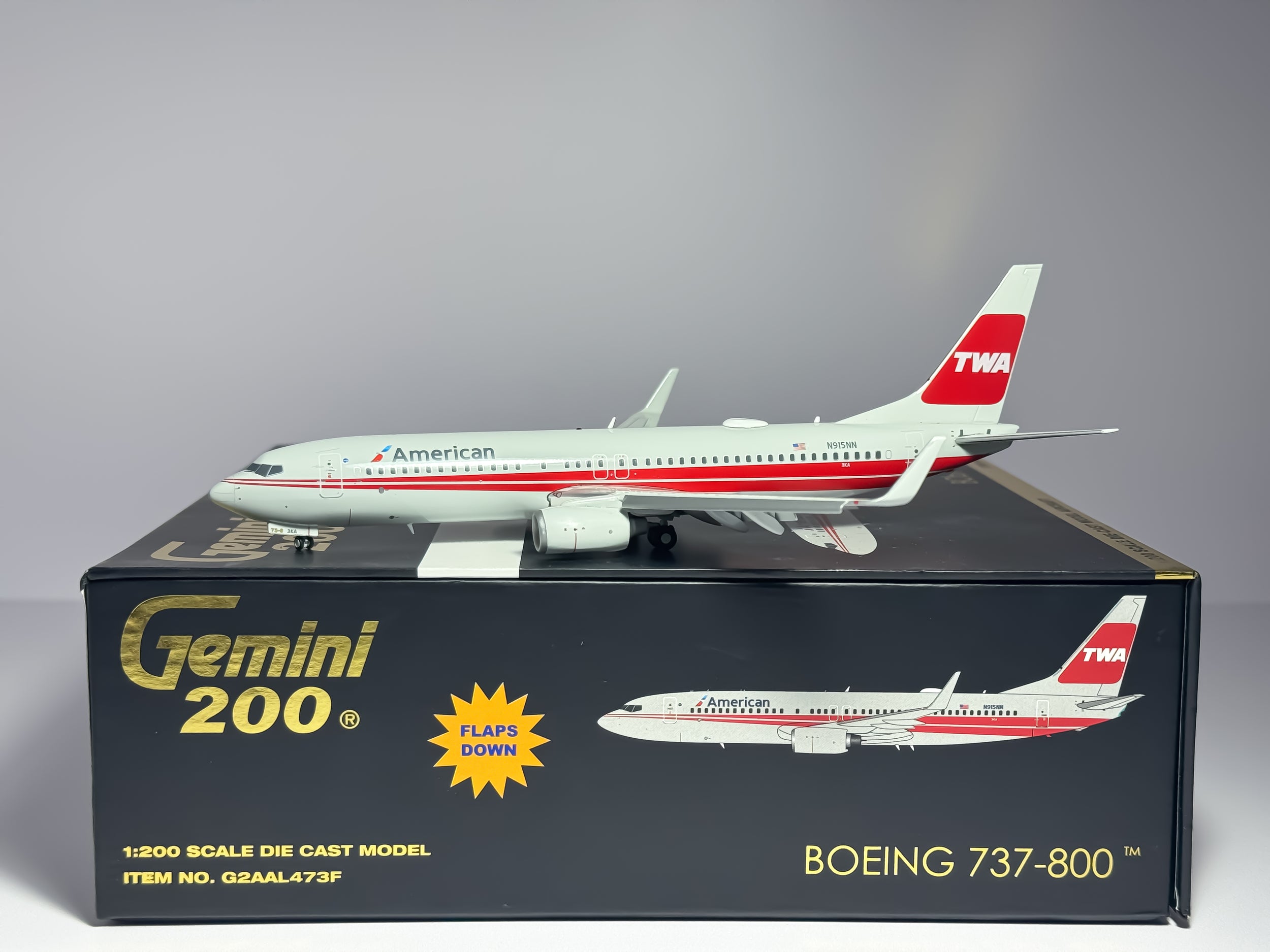 American Airlines Boeing 737-800 1:200 Gemini Jets N915NN (G2AAL473F)