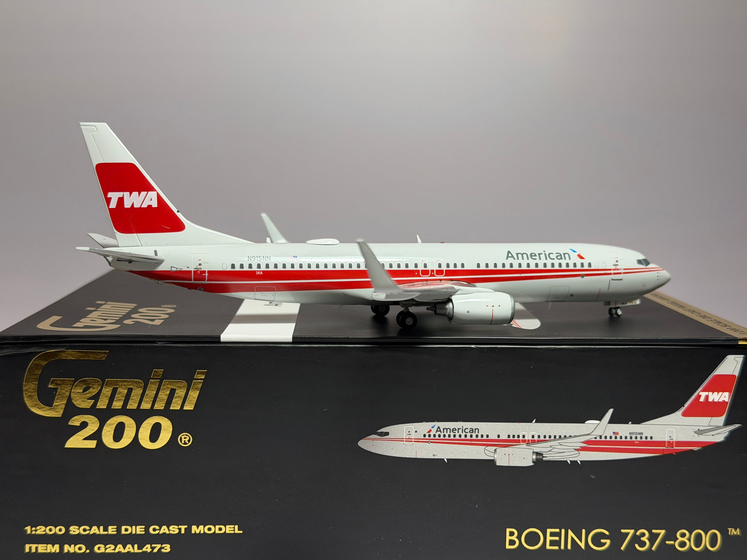 American Airlines Boeing 737-800 1:200 Gemini Jets N915NN (G2AAL473)