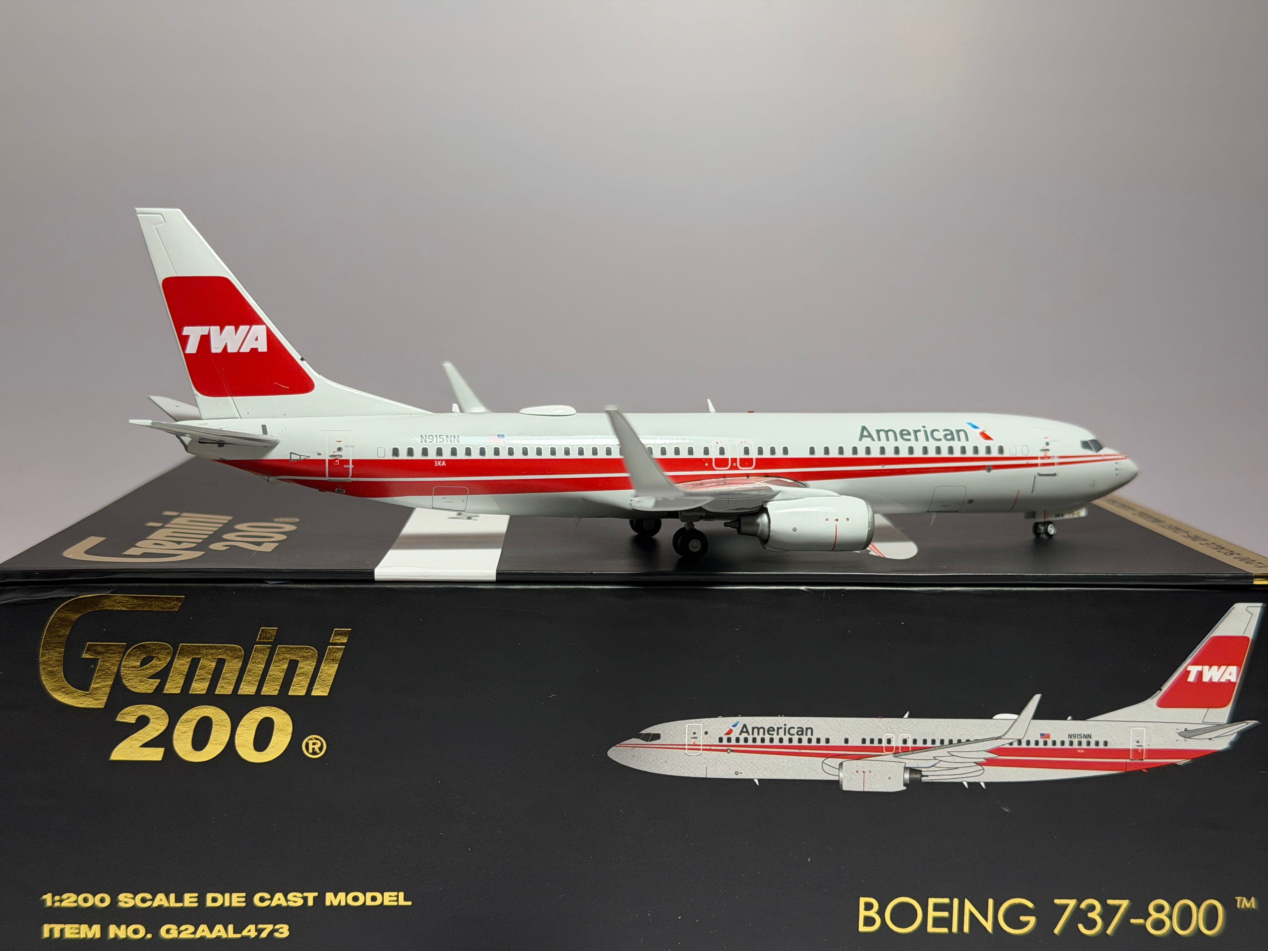 American Airlines Boeing 737-800 1:200 Gemini Jets N915NN (G2AAL473)