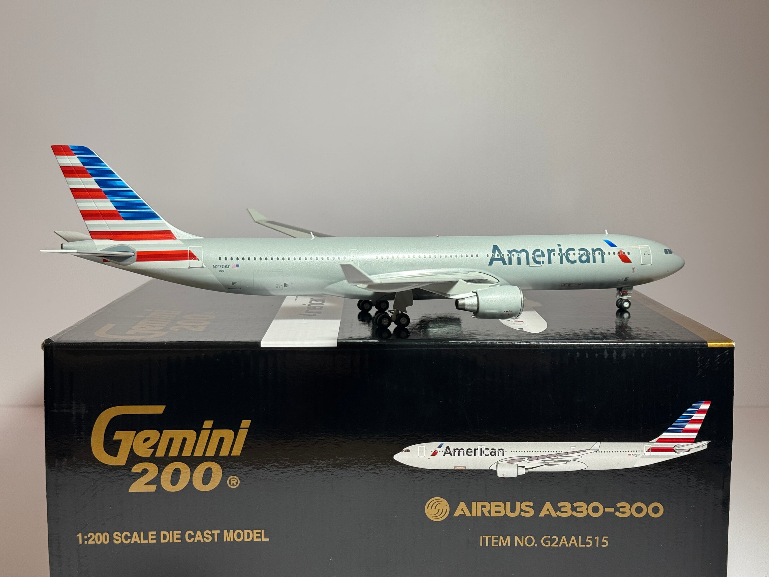 Gemini Jets 1:200 American Airlines Airbus A330-300 N270AY new colors G2AAL515
