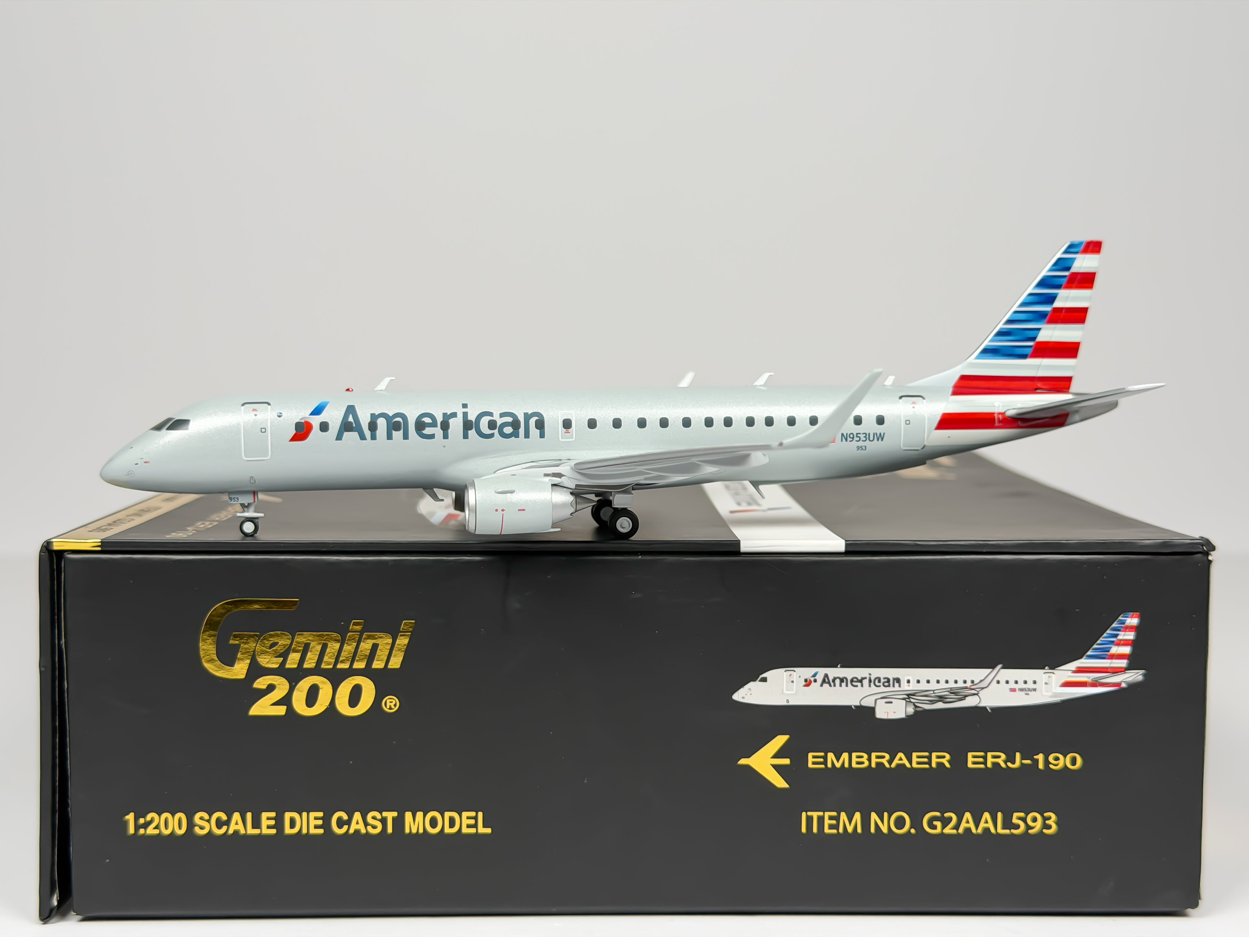 American Airlines Embraer E190 1:200 Gemini Jets N953UW (G2AAL593)