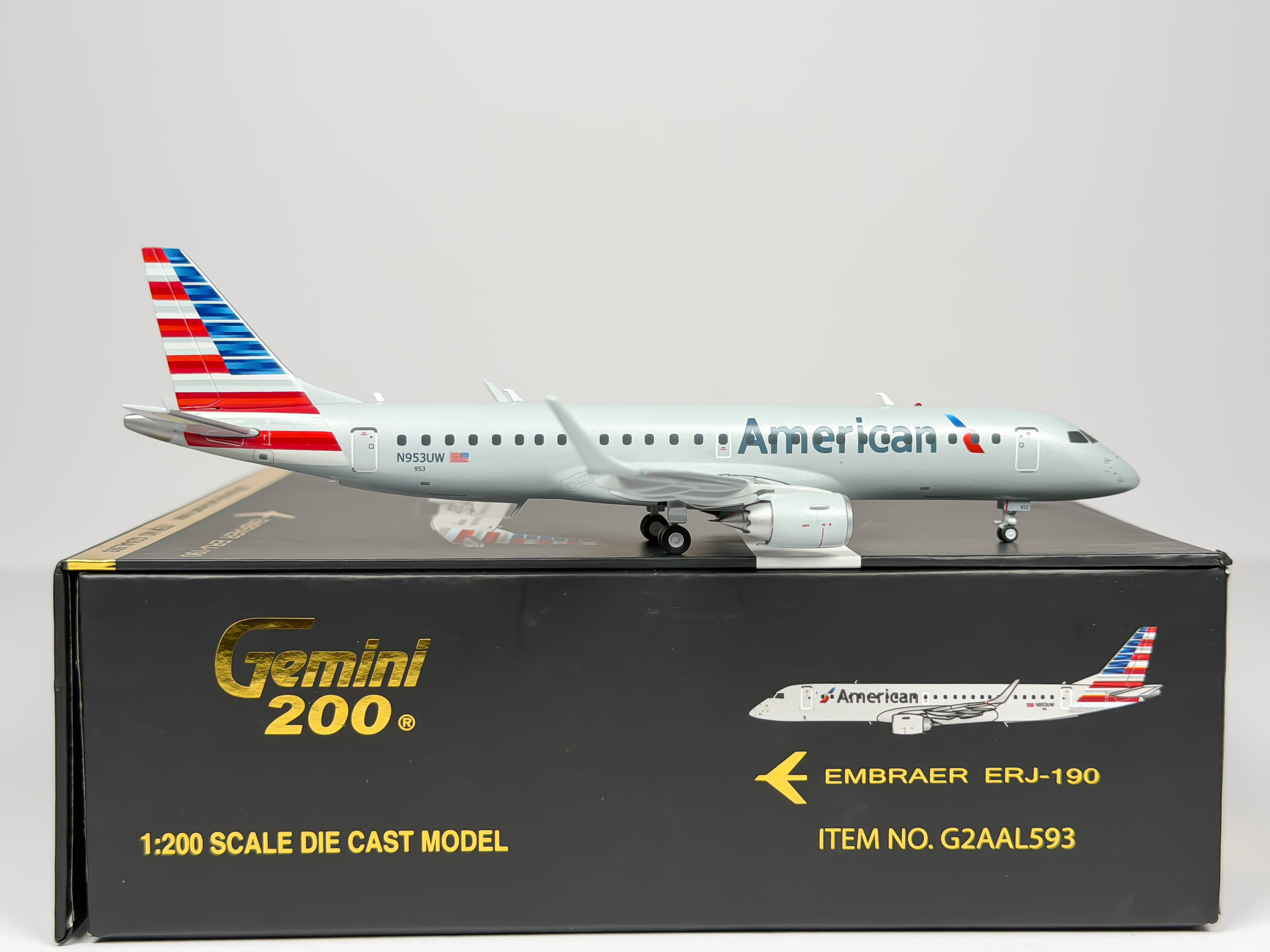 American Airlines Embraer E190 1:200 Gemini Jets N953UW (G2AAL593)