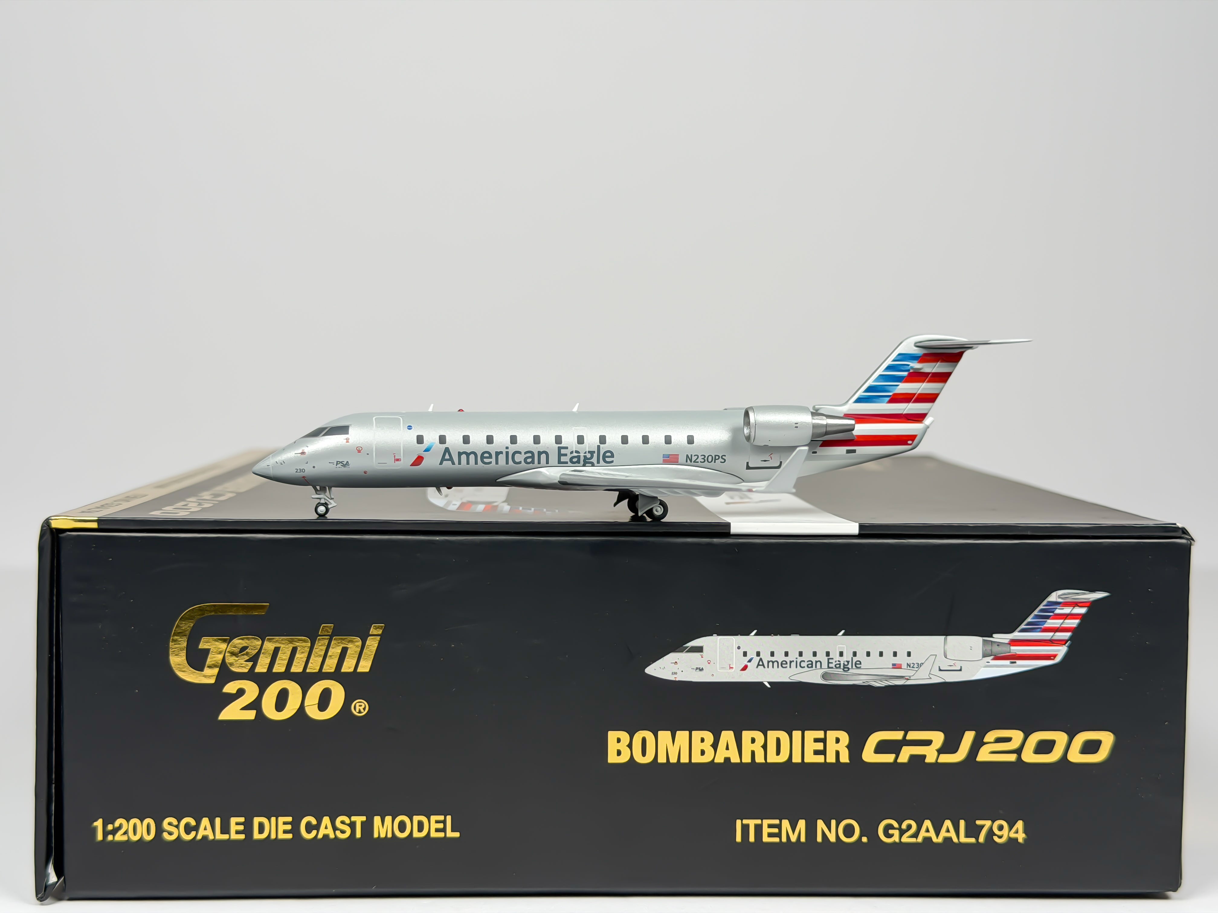 American Eagle Bombardier CRJ200 1:200 Gemini Jets N230PS (G2AAL794)