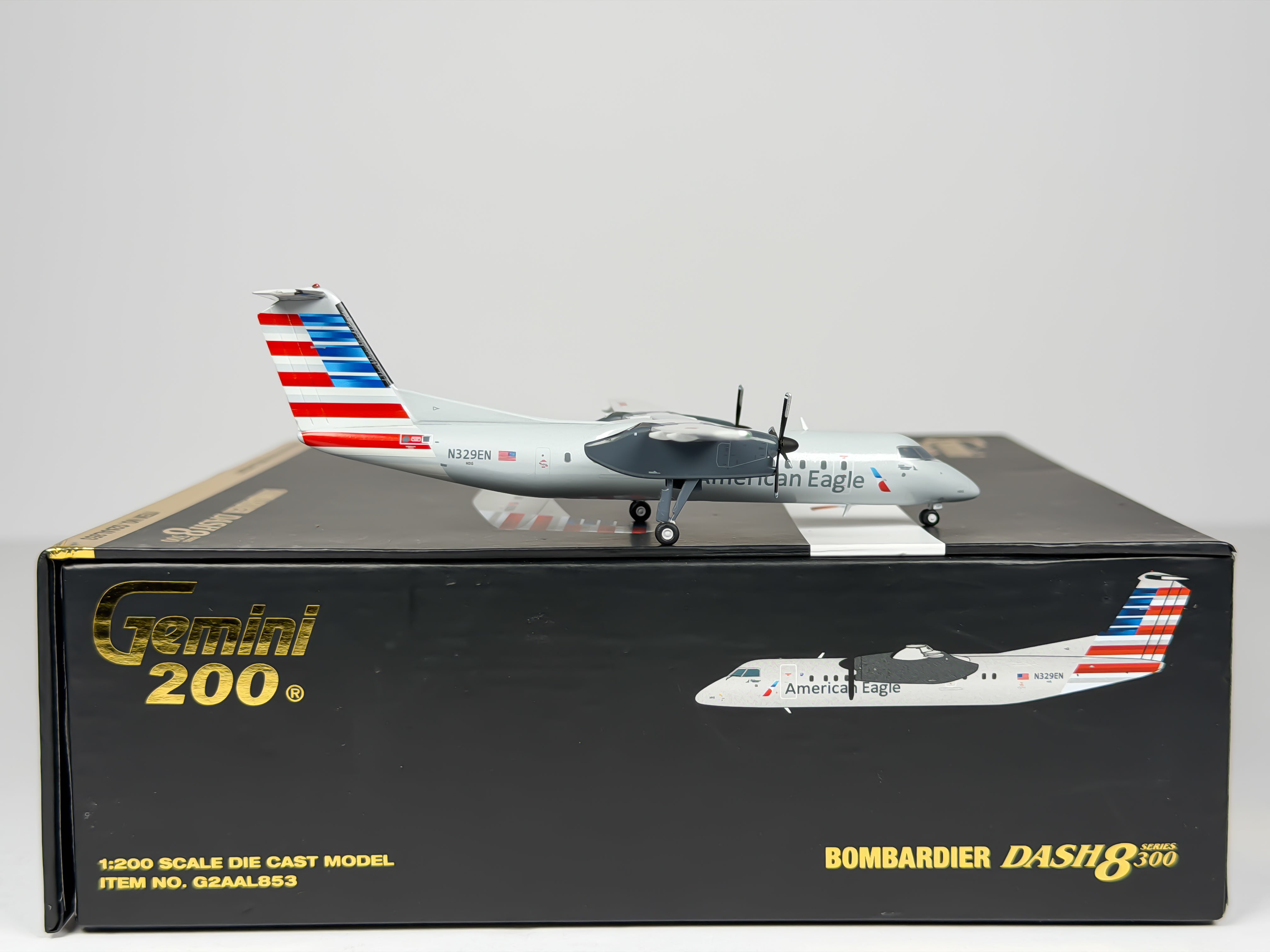 American Eagle De Havilland Q300 1:200 Gemini Jets N329EN (G2AAL853) Piedmont Airlines