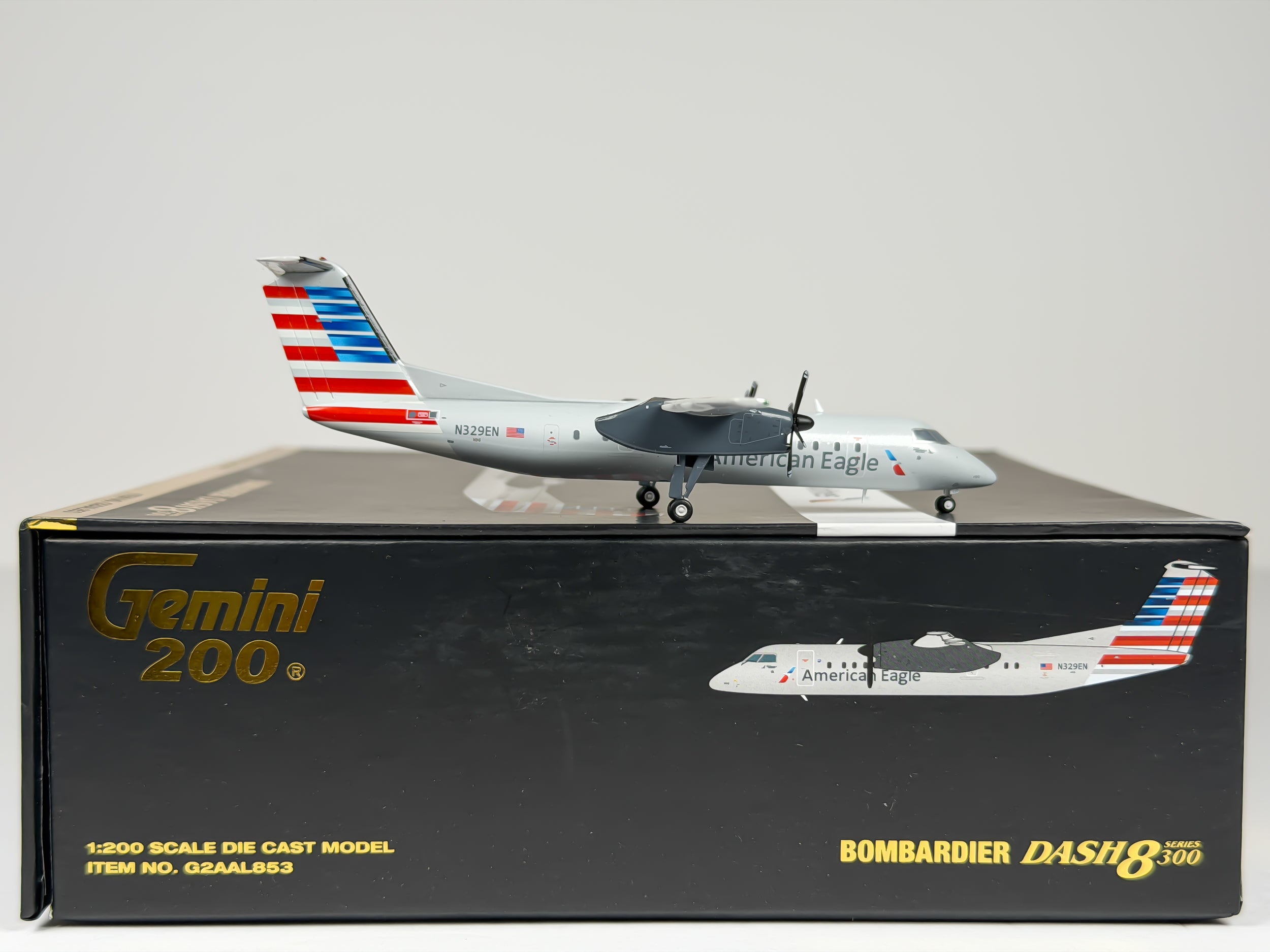 American Eagle De Havilland Q300 1:200 Gemini Jets N329EN (G2AAL853) Piedmont Airlines