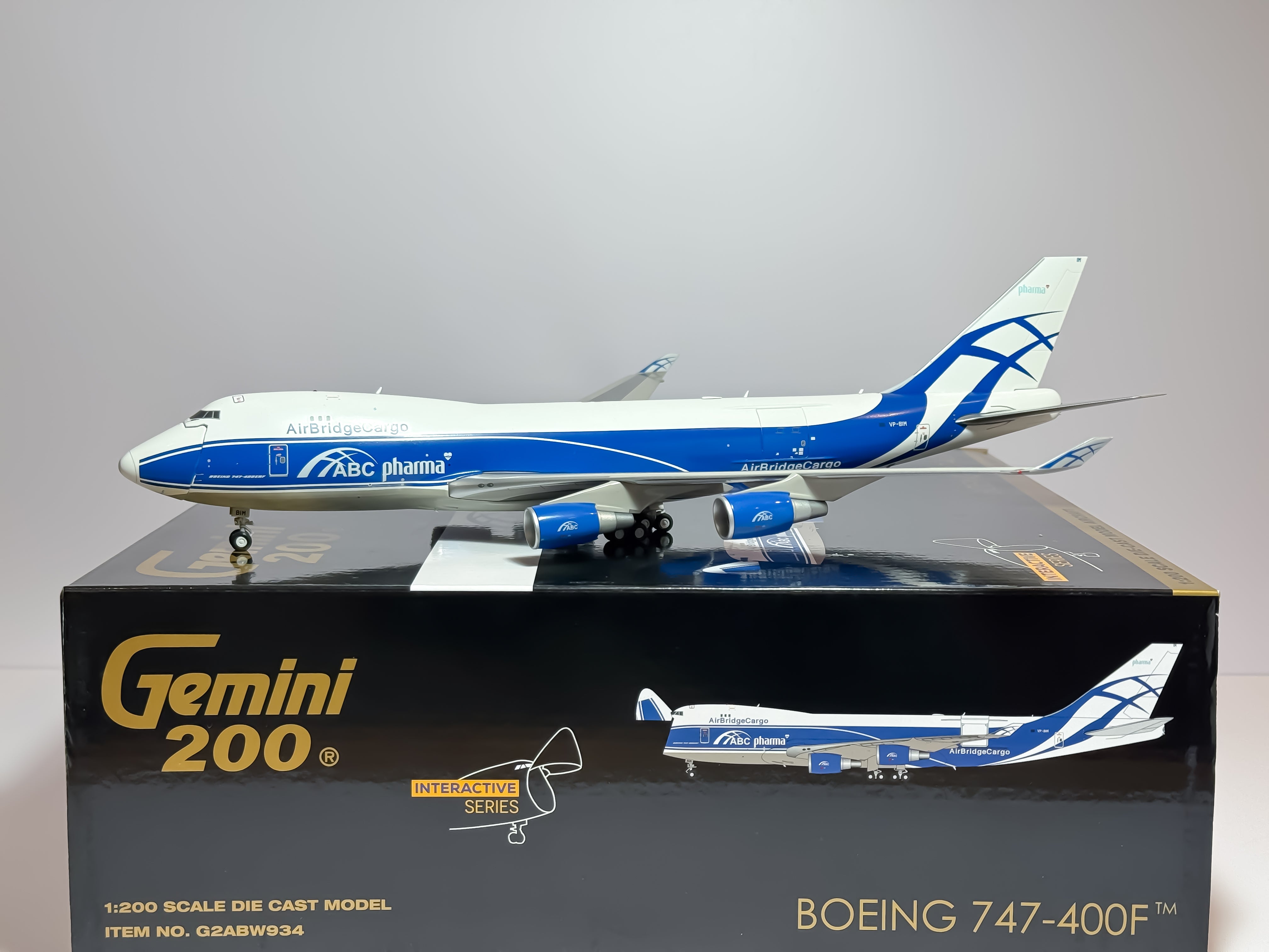 Air Bridge Cargo (ABC) Boeing 747-400F 1:200 Gemini Jets VP-BIM (G2ABW934)