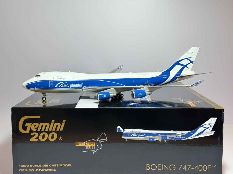Air Bridge Cargo (ABC) Boeing 747-400F 1:200 Gemini Jets VP-BIM (G2ABW934)