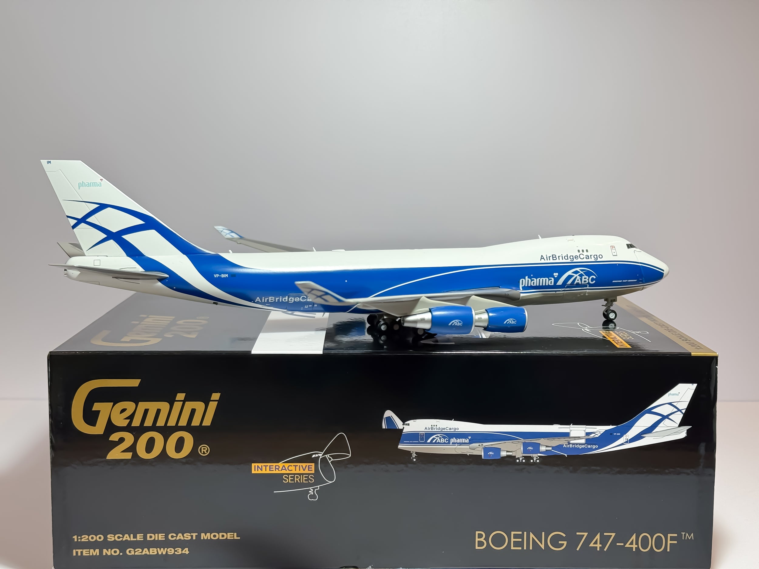 Air Bridge Cargo (ABC) Boeing 747-400F 1:200 Gemini Jets VP-BIM (G2ABW934)