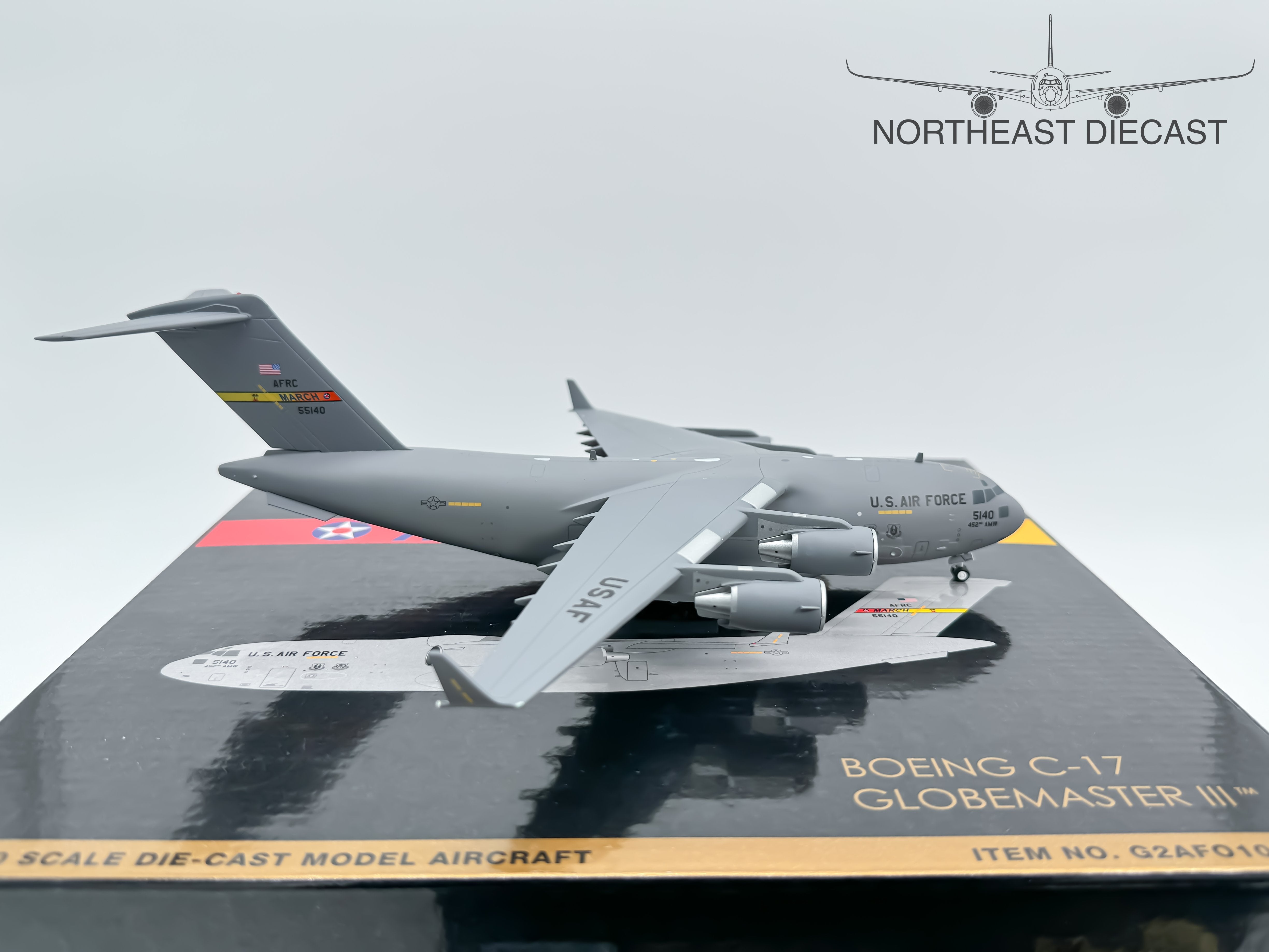 USAF March ARB Lockheed C-17 Globemaster III 1:200 Gemini Jets 05-5140 (G2AFO1059)