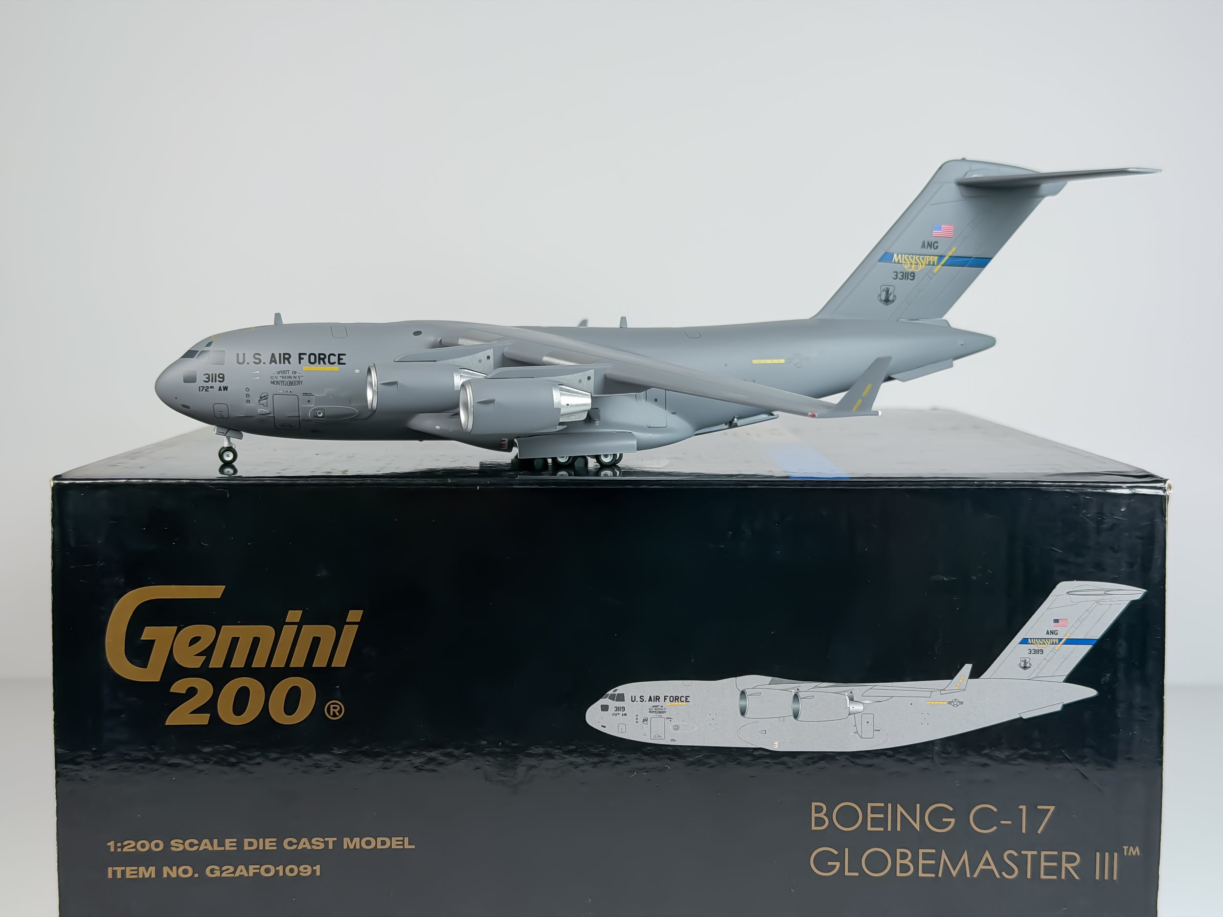 U.S Air Force (USAF) Lockheed C-17 Globemaster 1:200 Gemini Jets 03-3119 (G2AFO1091)