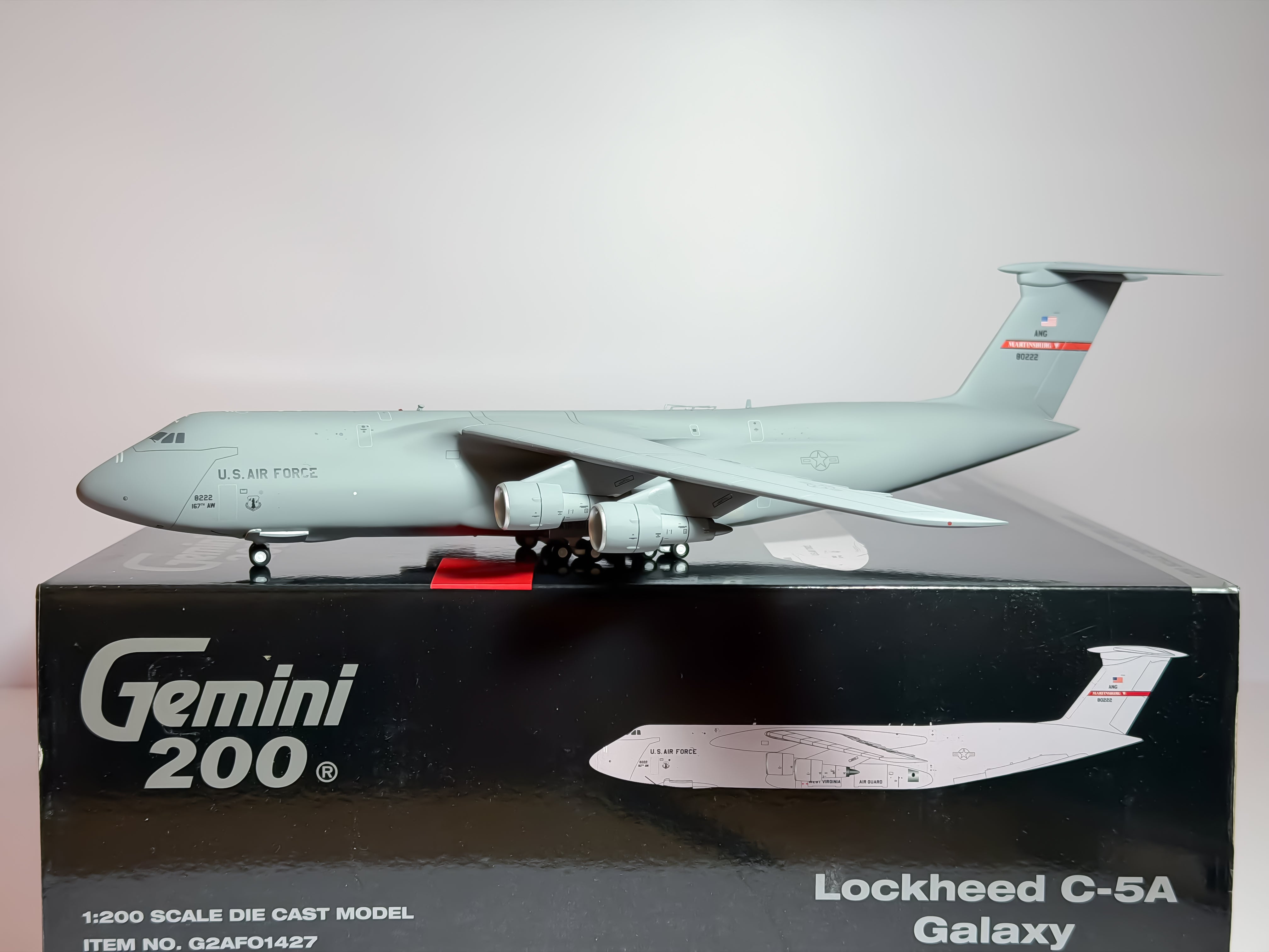 U.S Air Force (USAF) Lockheed C-5 Galaxy 1:200 Gemini Jets 68-0222 (G2AFO1427)