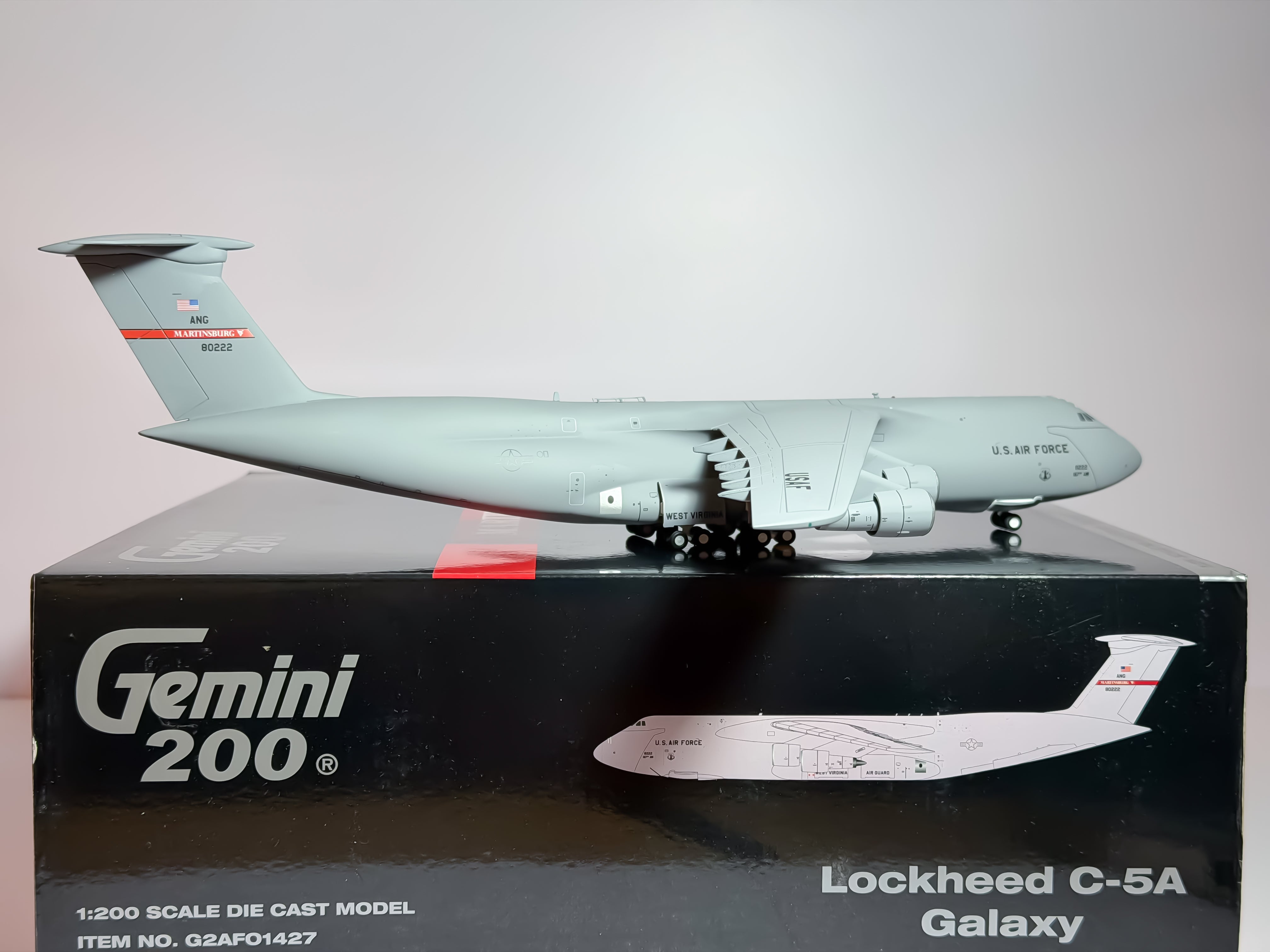 U.S Air Force (USAF) Lockheed C-5 Galaxy 1:200 Gemini Jets 68-0222 (G2AFO1427)