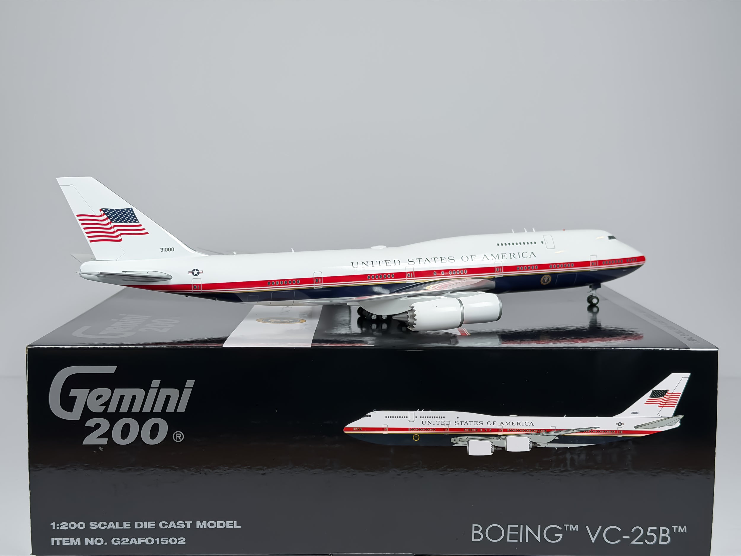 U.S Air Force (USAF) Boeing 747 (VC-25) 1:200 Gemini Jets 31000 (G2AFO1502)