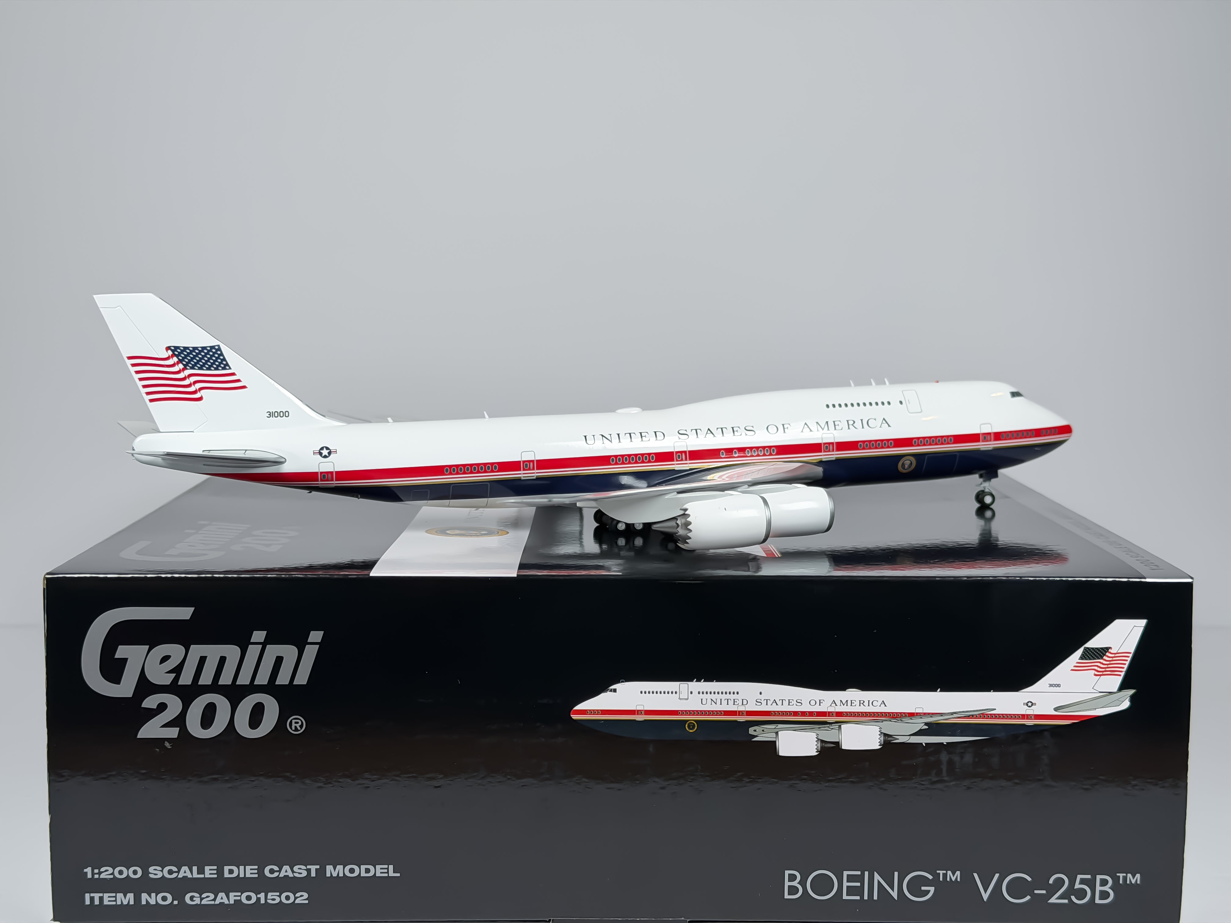 U.S Air Force (USAF) Boeing 747 (VC-25) 1:200 Gemini Jets 31000 (G2AFO1502)