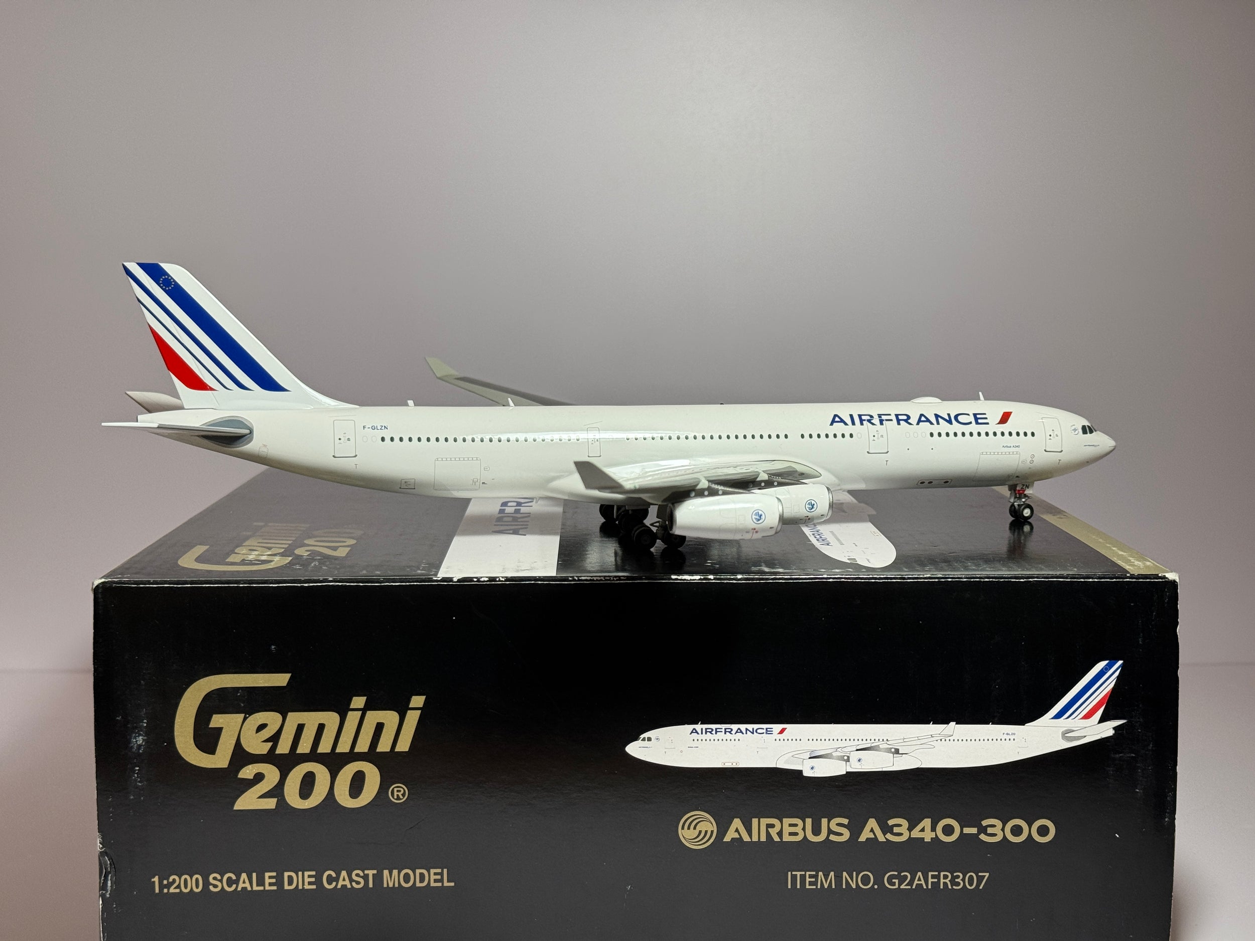 Gemini Jets 1:200 Air France Airbus A340-300 F-GLZN new logo G2AFR307
