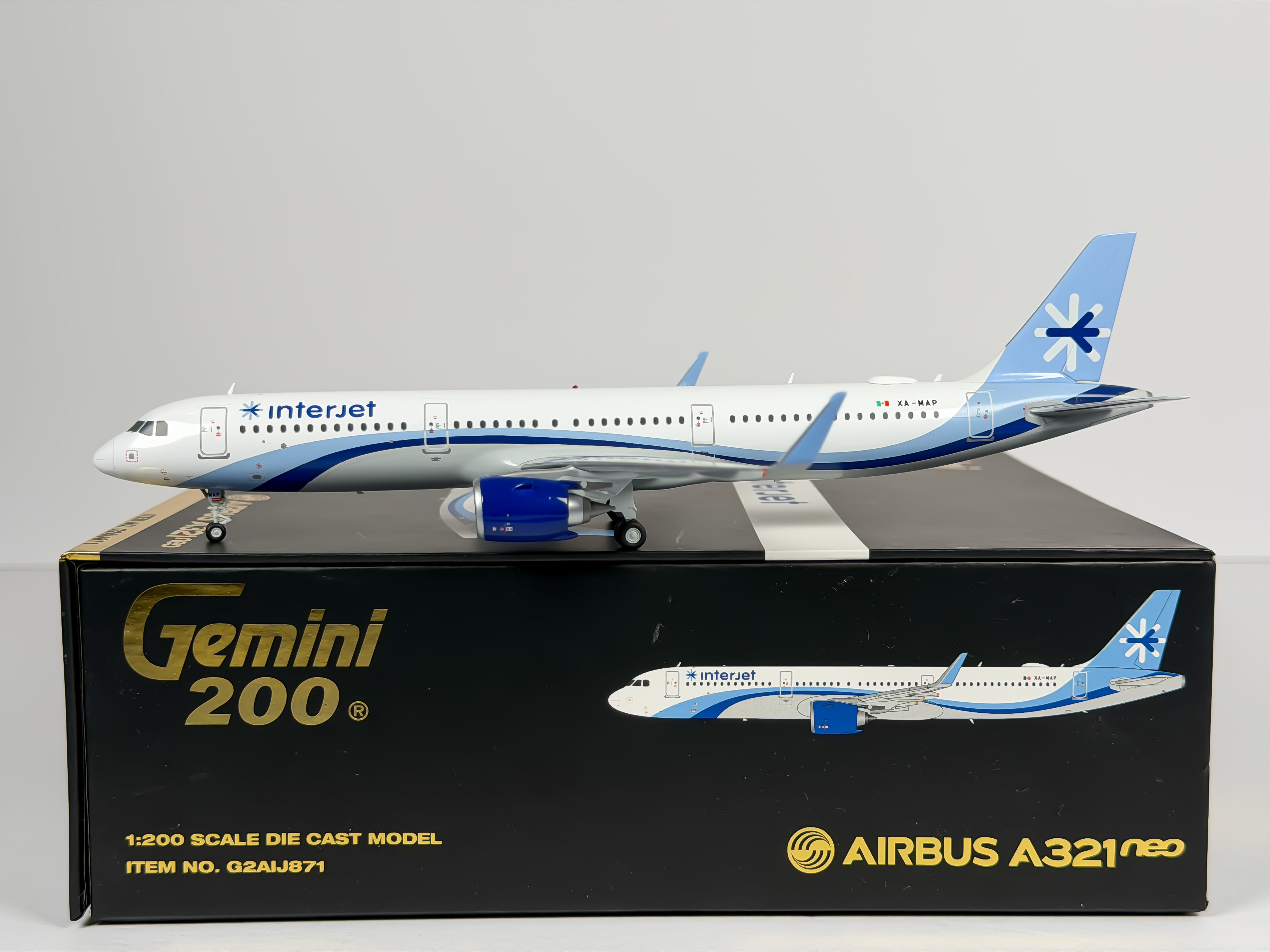Interjet Airbus A321neo 1:200 Gemini Jets XA-MAP (G2AIJ871)