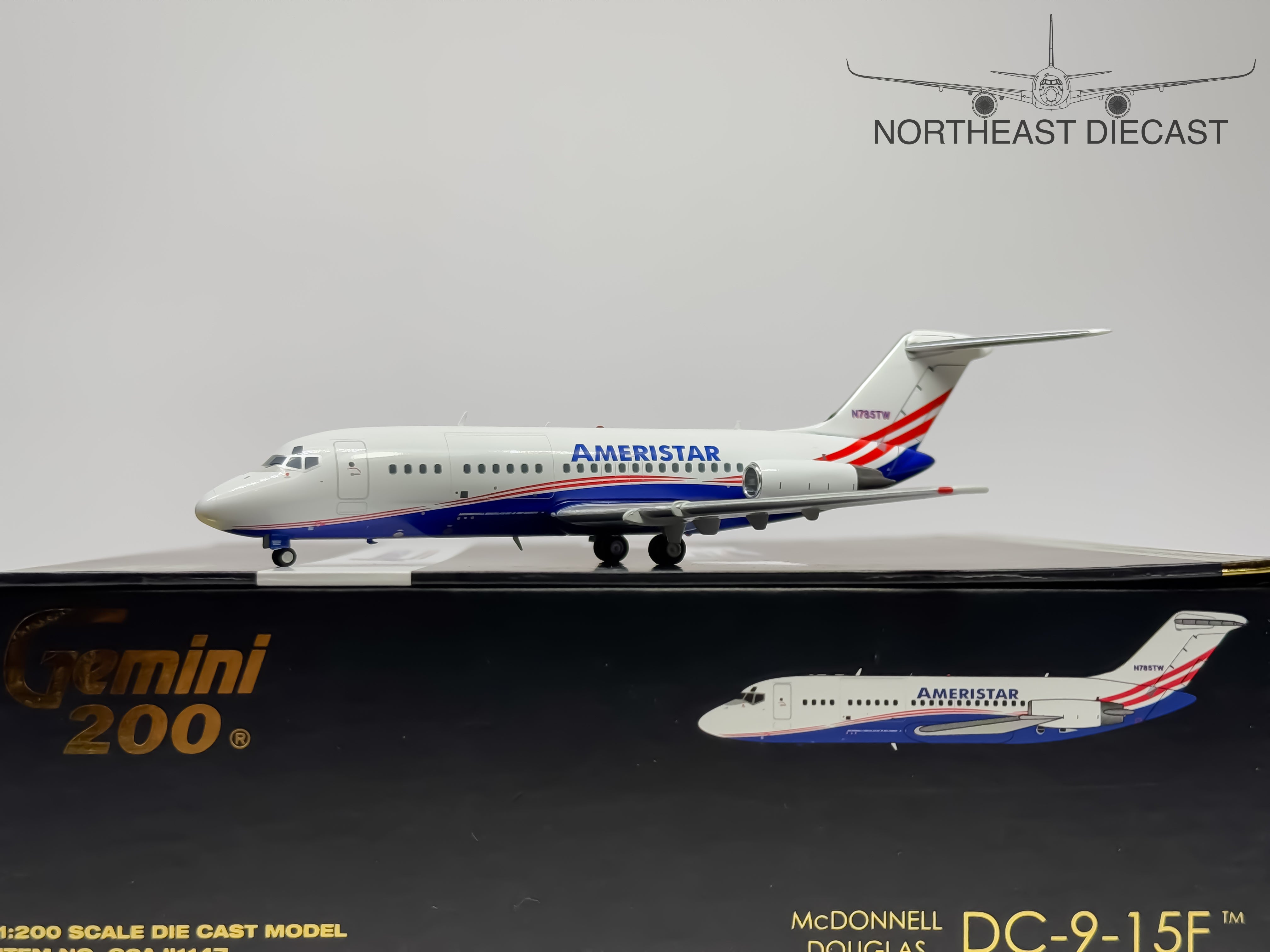Ameristar Jet Charter Douglas DC-9-10MC 1:200 Gemini Jets N785TW (G2AJI1147)