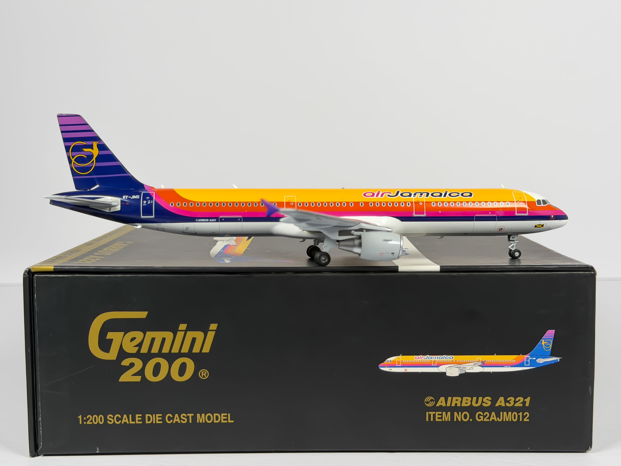 Air Jamaica Airbus A321 1:200 Gemini Jets 6Y-JMS (G2AJM012)