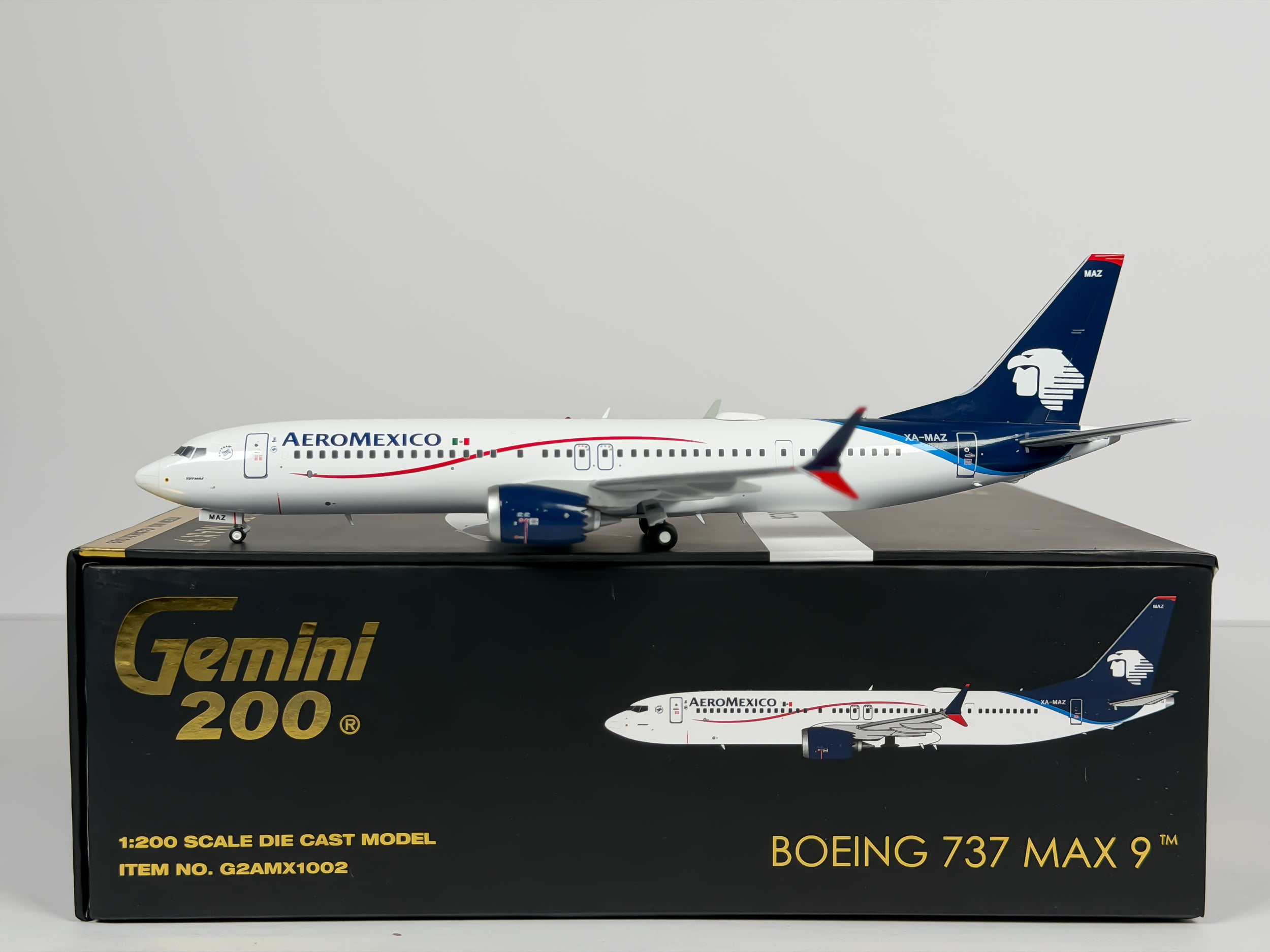 Aeromexico Boeing 737 MAX 9 1:200 Gemini Jets XA-MAZ (G2AMX1002)