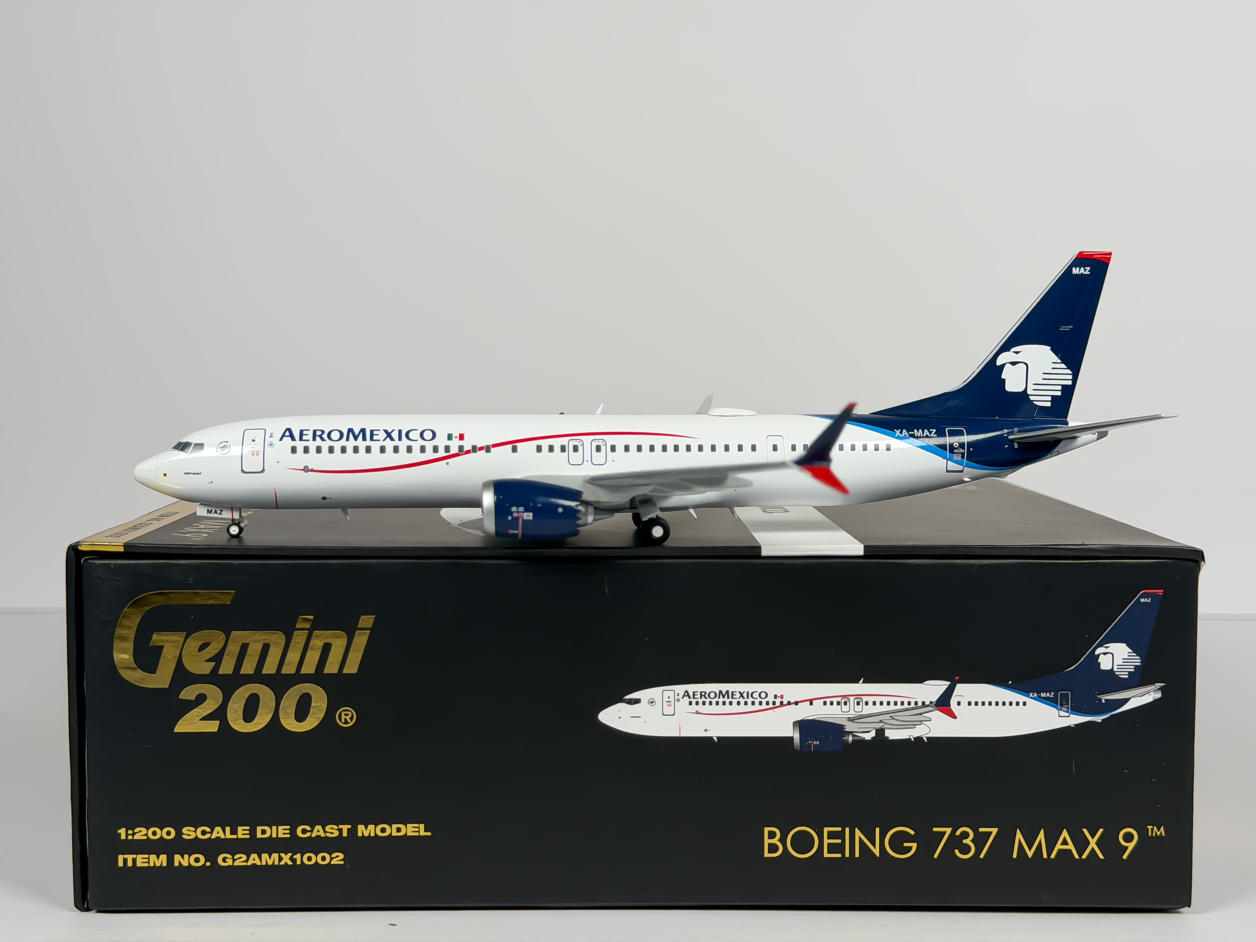 Aeromexico Boeing 737 MAX 9 1:200 Gemini Jets XA-MAZ (G2AMX1002)