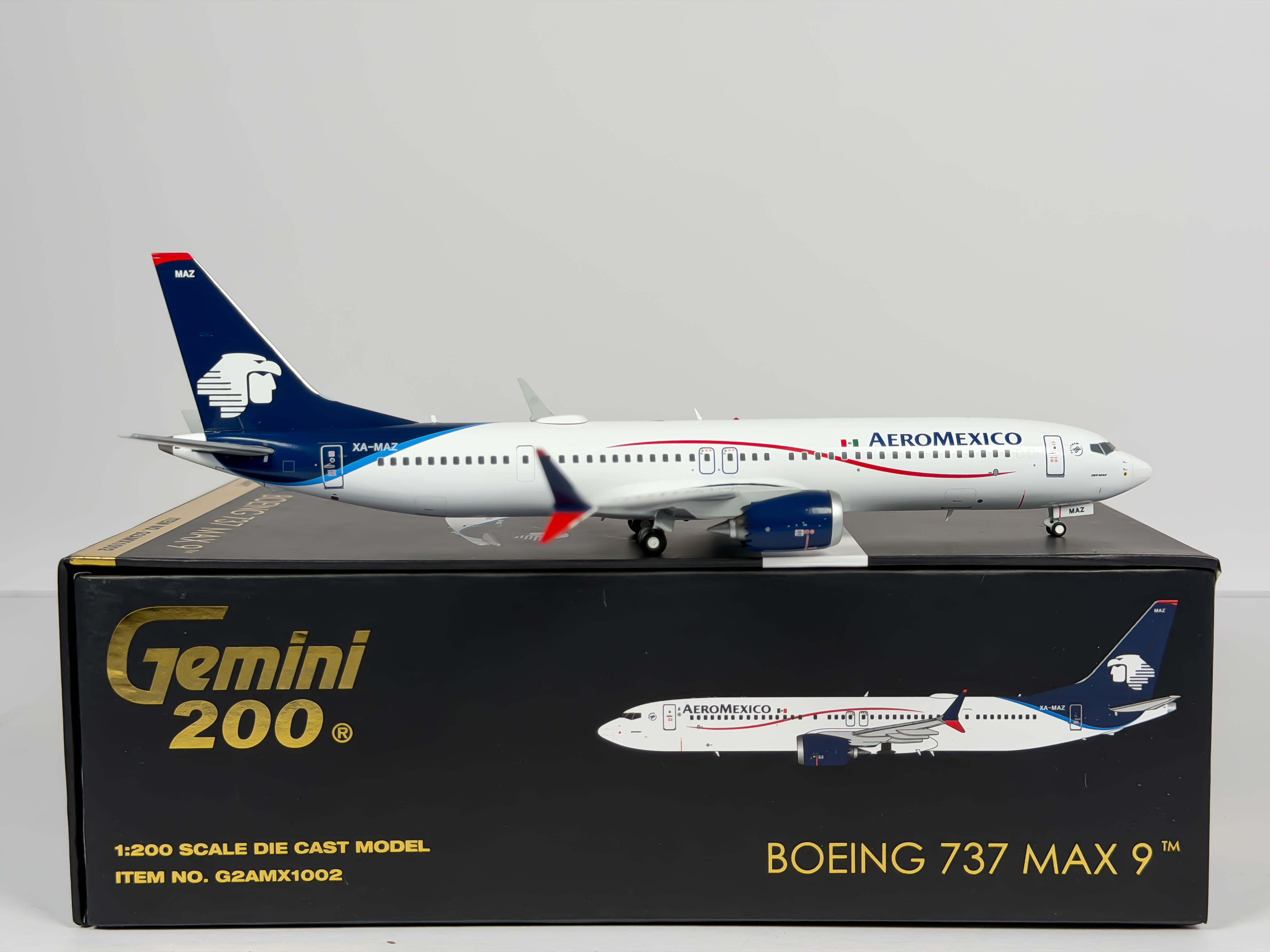 Aeromexico Boeing 737 MAX 9 1:200 Gemini Jets XA-MAZ (G2AMX1002)