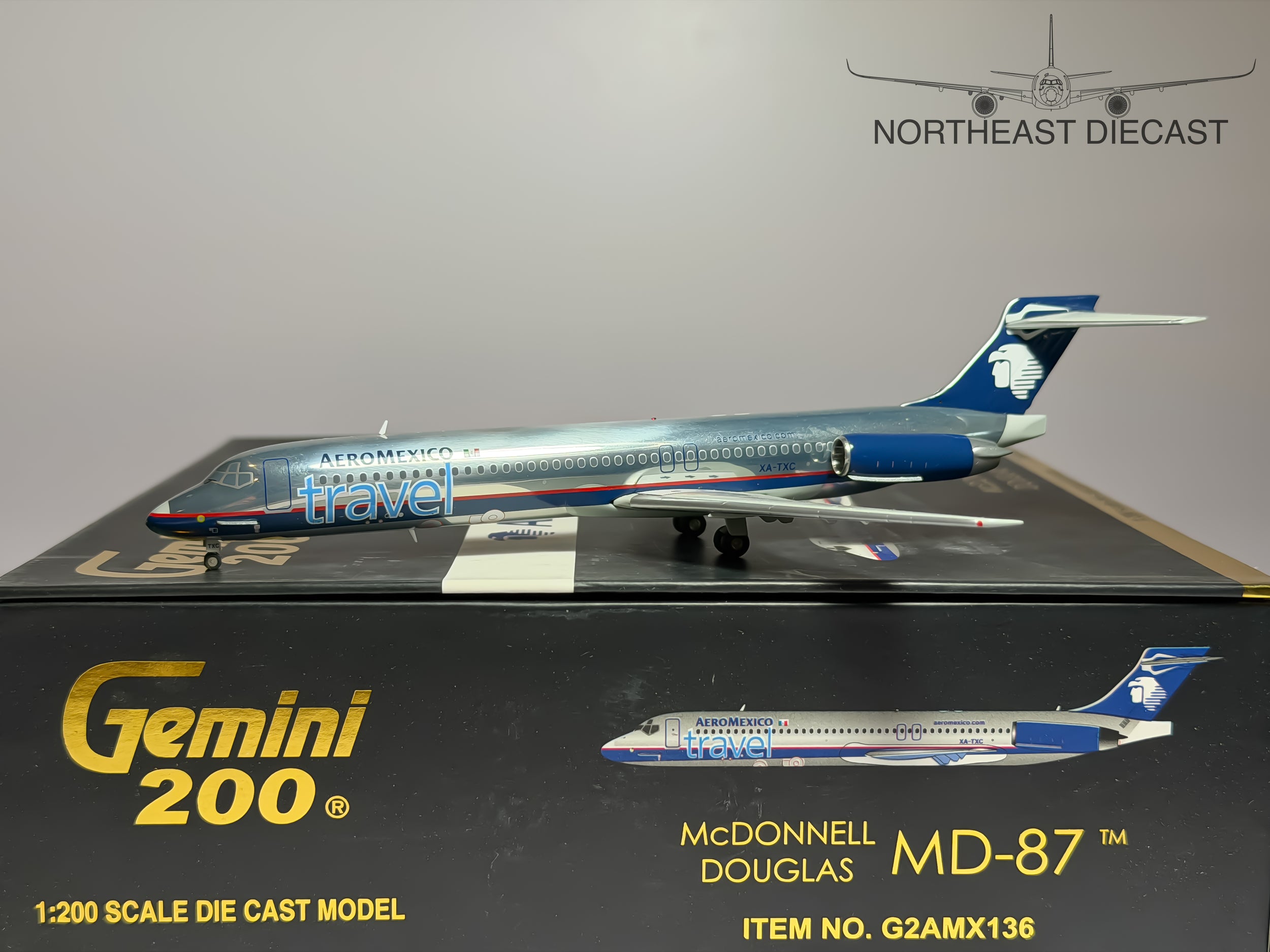 Aeromexico Travel McDonnell Douglas MD-87 1:200 Gemini Jets XA-TXC (G2AMX136)