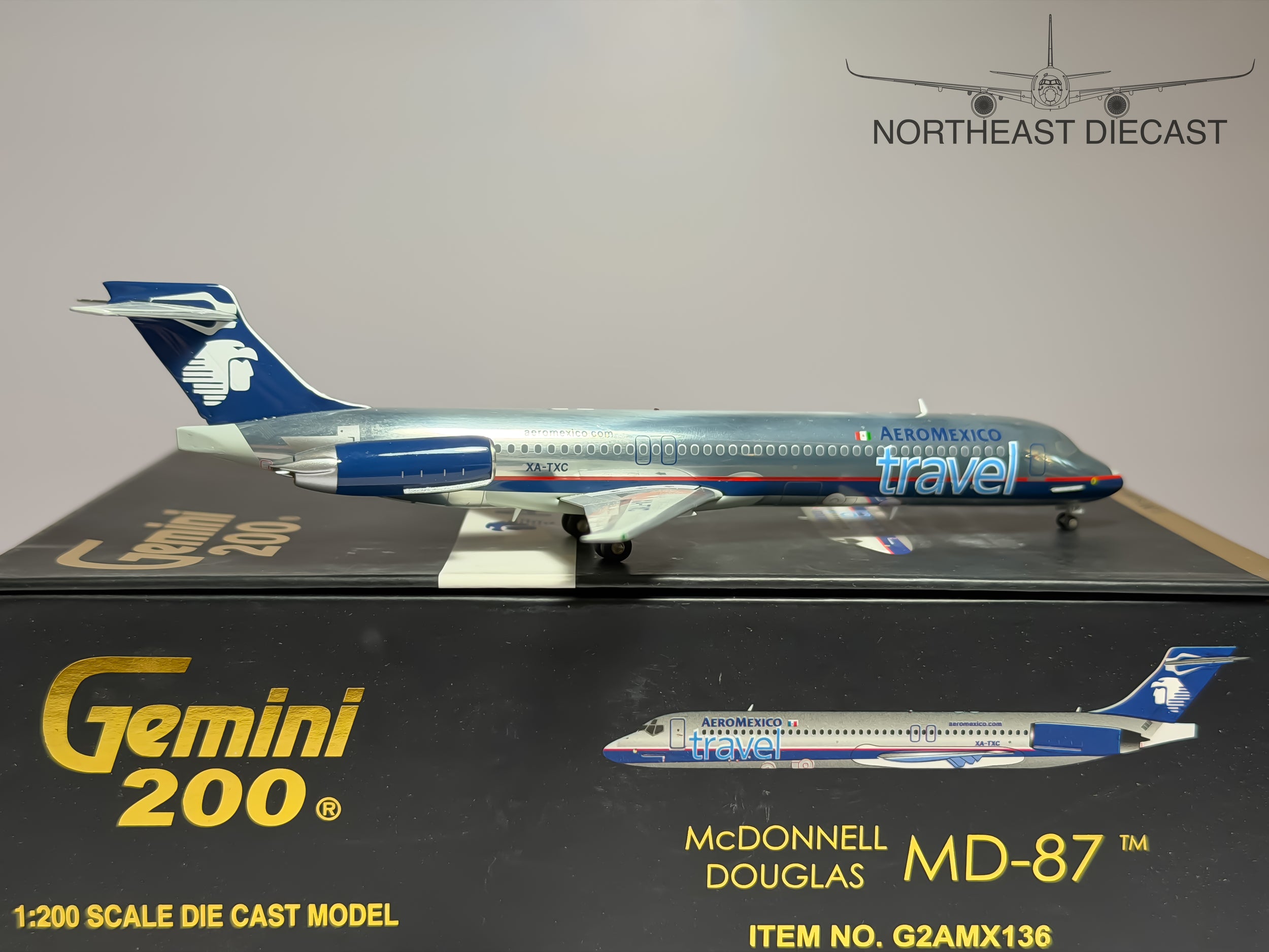 Aeromexico Travel McDonnell Douglas MD-87 1:200 Gemini Jets XA-TXC (G2AMX136)