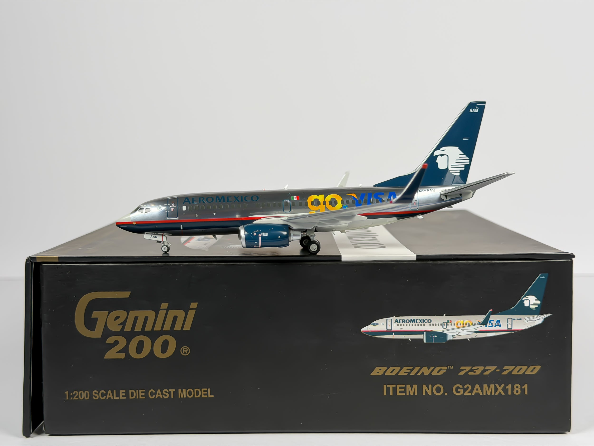 Aeromexico Boeing 737-700 1:200 Gemini Jets XA-AAM (G2AMX181)